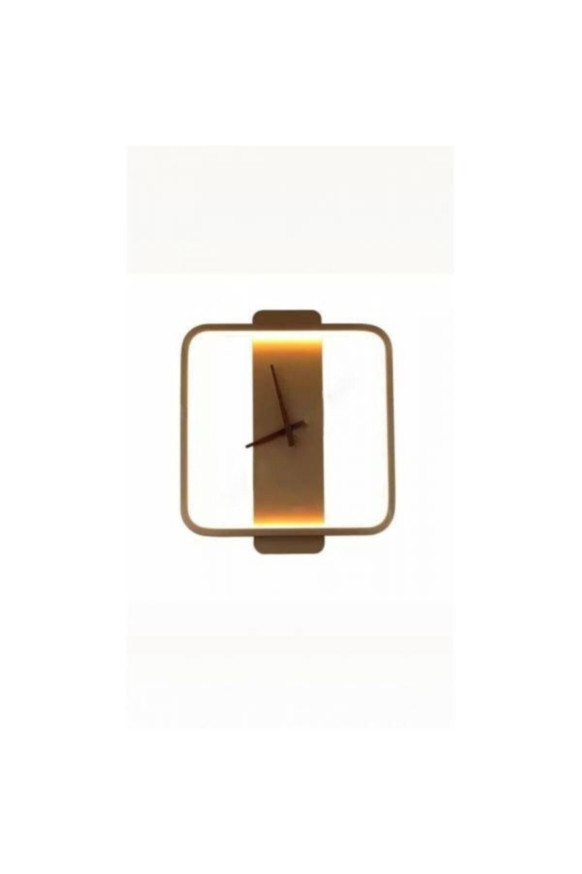 Decobulvar 10w 3000k (gün Işığı) Ledli Bronz Kare Dekoratif Duvar Saati