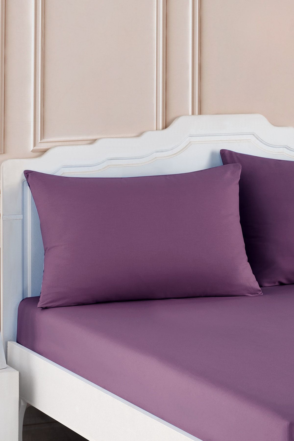 Cote Blanc %100 Pamuk Percale 2'li Yastık Kılıfı 50x70 Mor