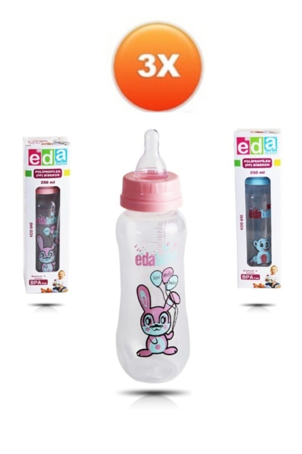 Belinay 3 Adet Polipropilen Bebek Biberon 250 Ml