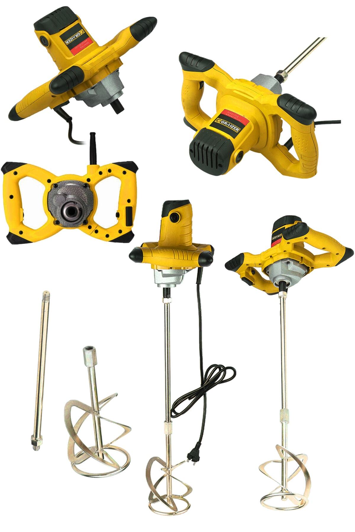 Graizer Alman 3000 W 6 Kademe Devir Ayarlı Elektirikli Alçı Boya Ve Harç Karıştırıcı Mikser