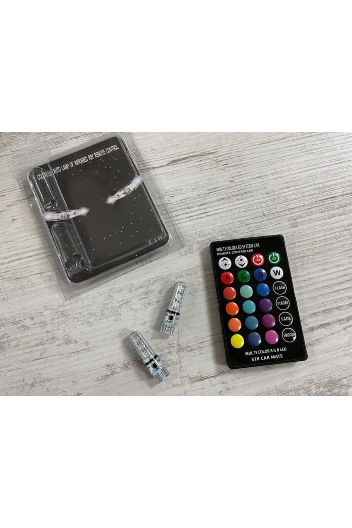 LEDX Uzaktan Kumandalı Park Ampülü T10 Duy 16 Renkli