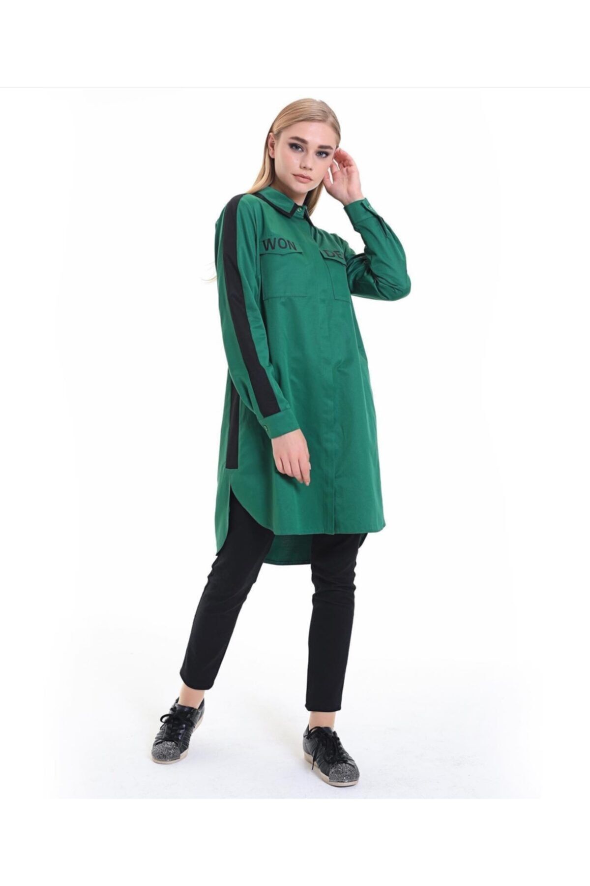 Moodbasic Kadın Yeşil Wonder Tunik