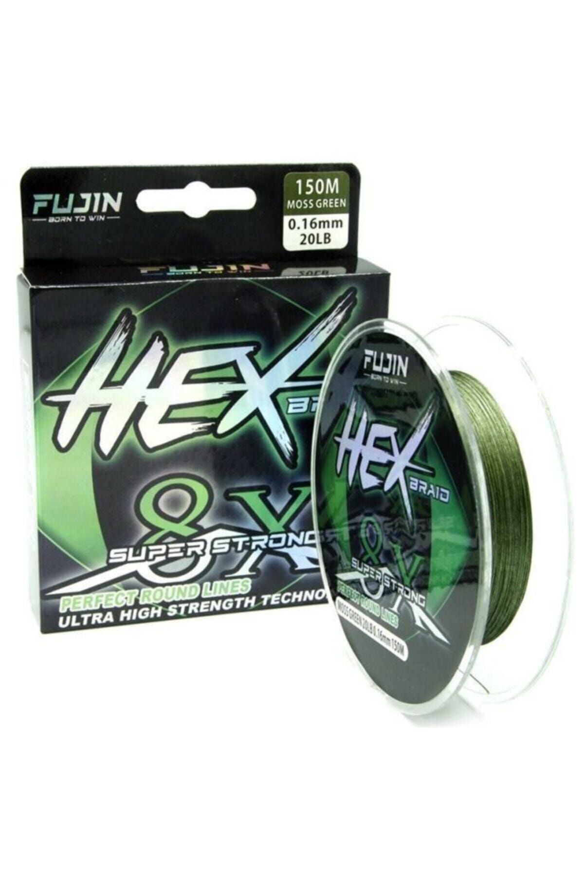 Fujin Hex Braid 8x 150mt Moss Green Pe Ip Misina 0,20 Mm