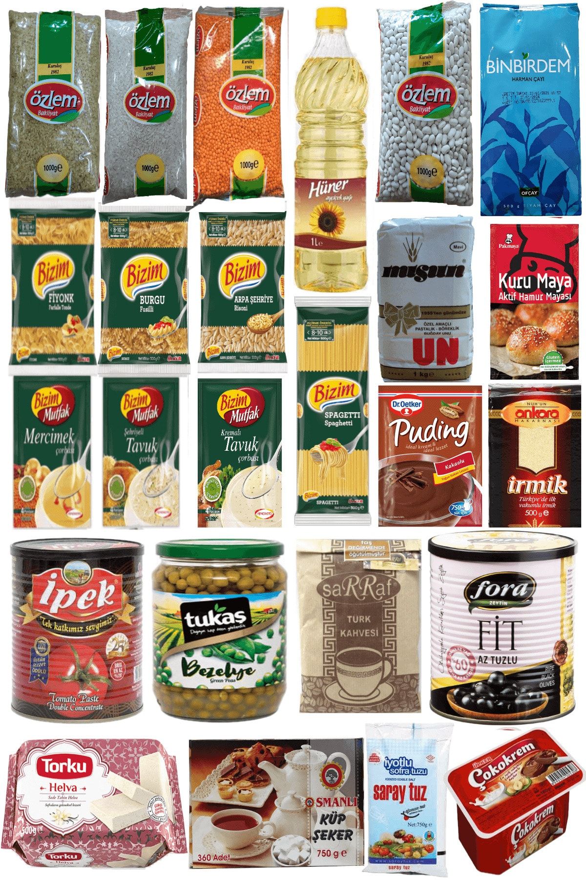 MARKETCİ RAMAZAN PAKETİ Ramazan Paketi Kolisi Paketi 25 Parça