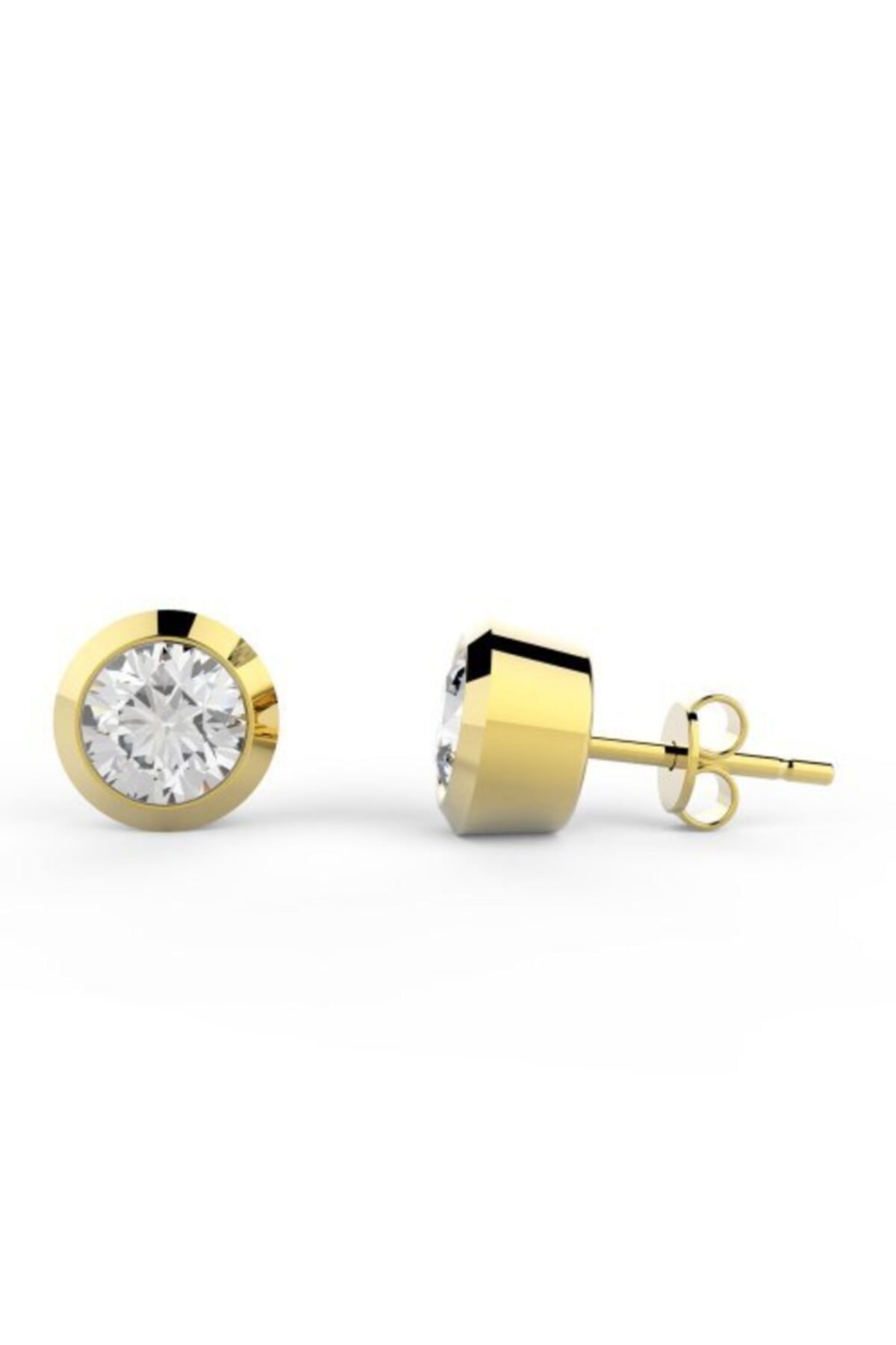 Gold Store Tektaş Küpe 14 Ayar Altın 0.80 Ct Pırlanta