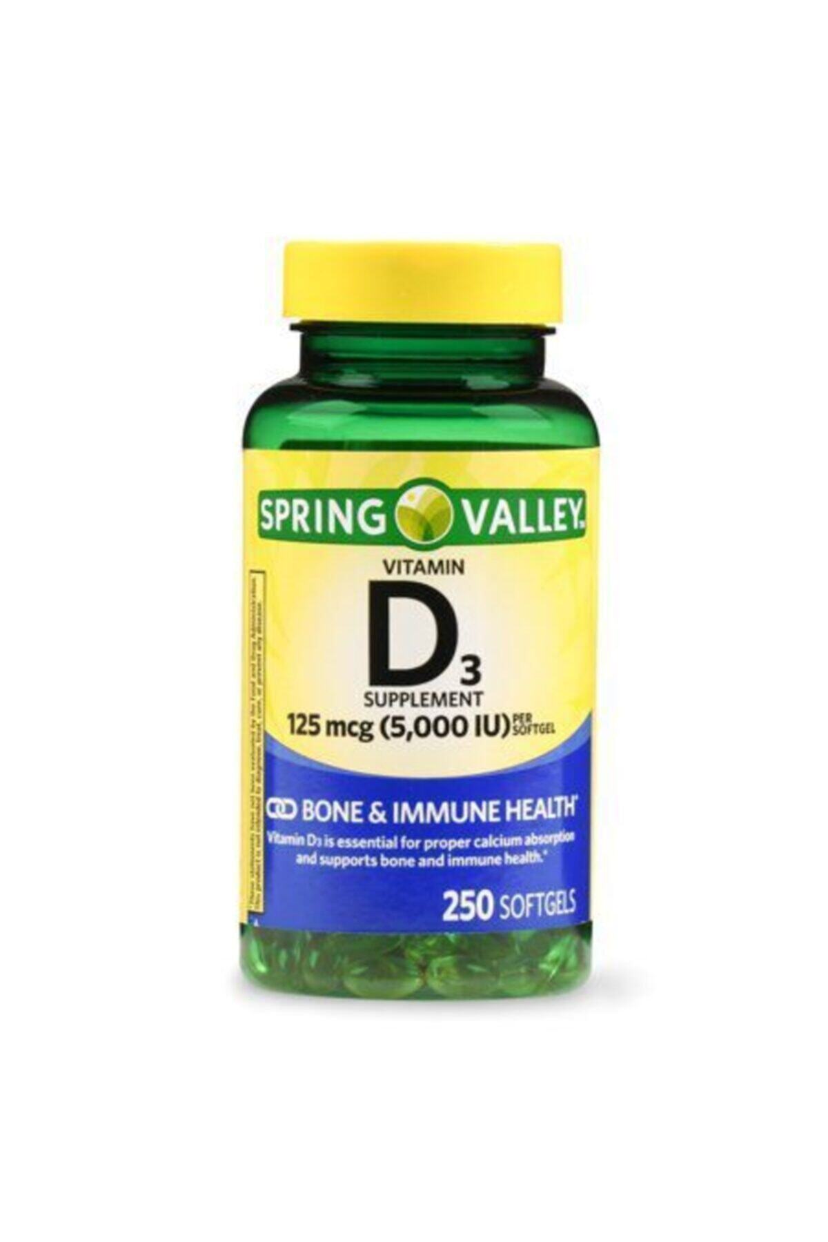 Spring Valley Vitamin D3 Softgels, 5000 Iu, 250 Ct