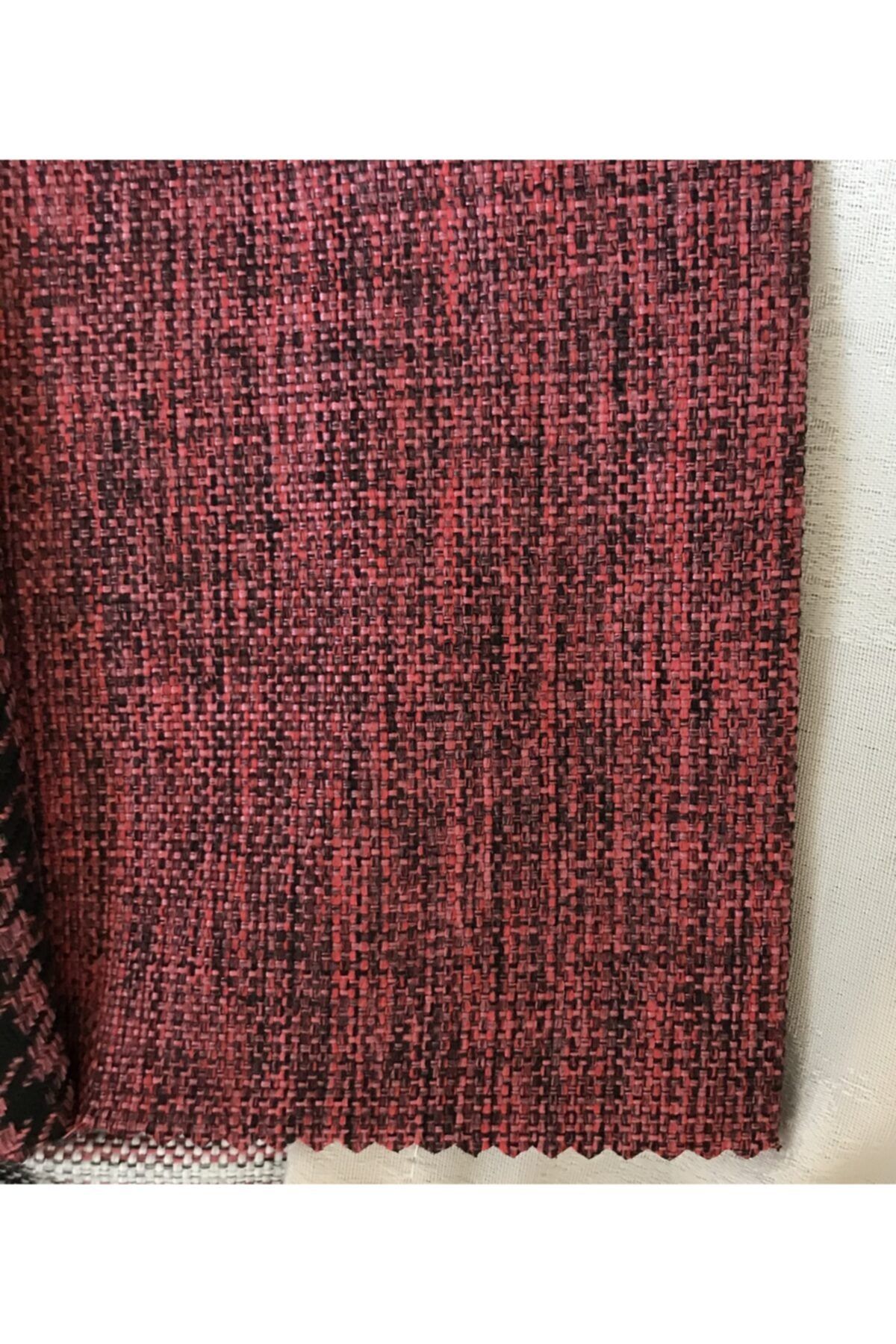 CRL HOME Kırmızı Keten Dokuma Döşemelik Kumaş V-28
