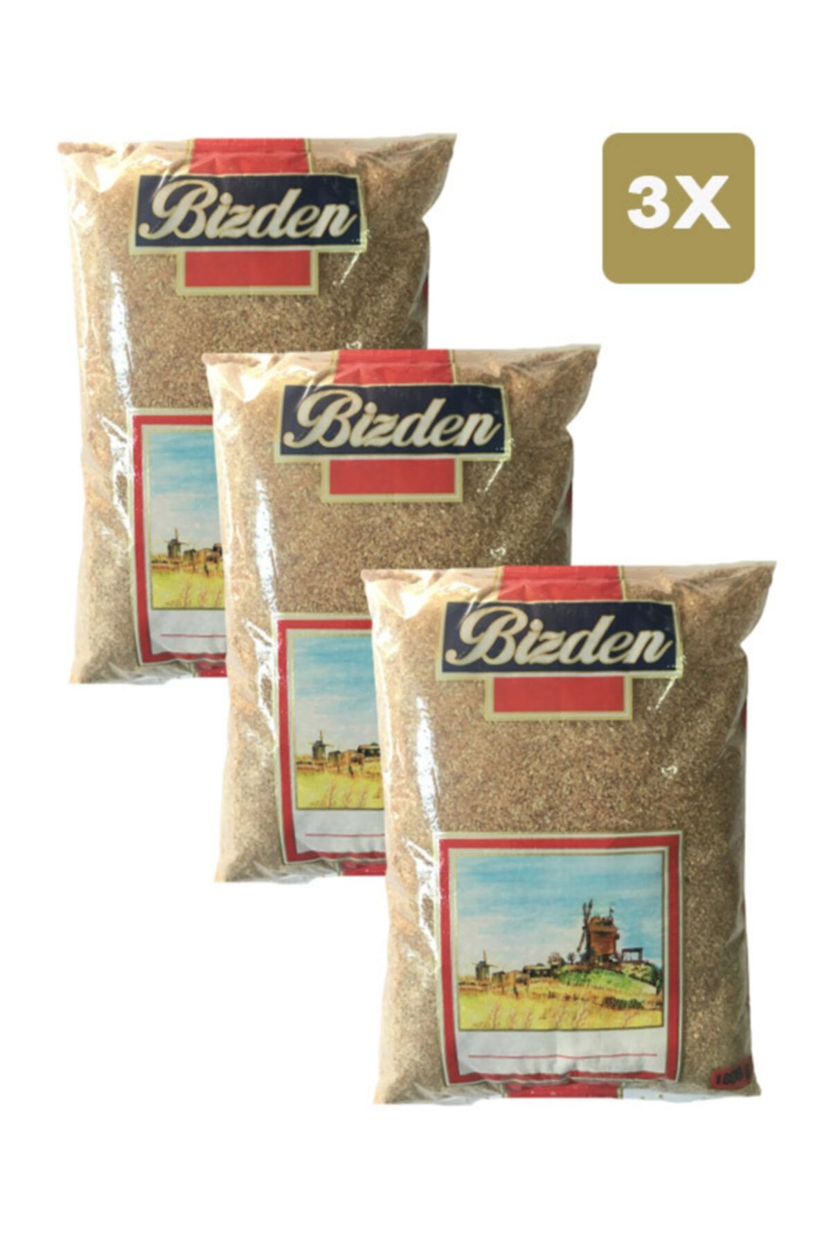 Bizden Çiğ Köftelik Bulgur 3 Lü Set 3x1 Kg