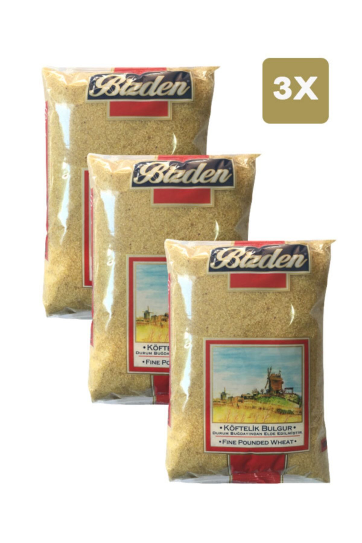 Bizden Köftelik Bulgur 3 Lü Set 3x1 Kg