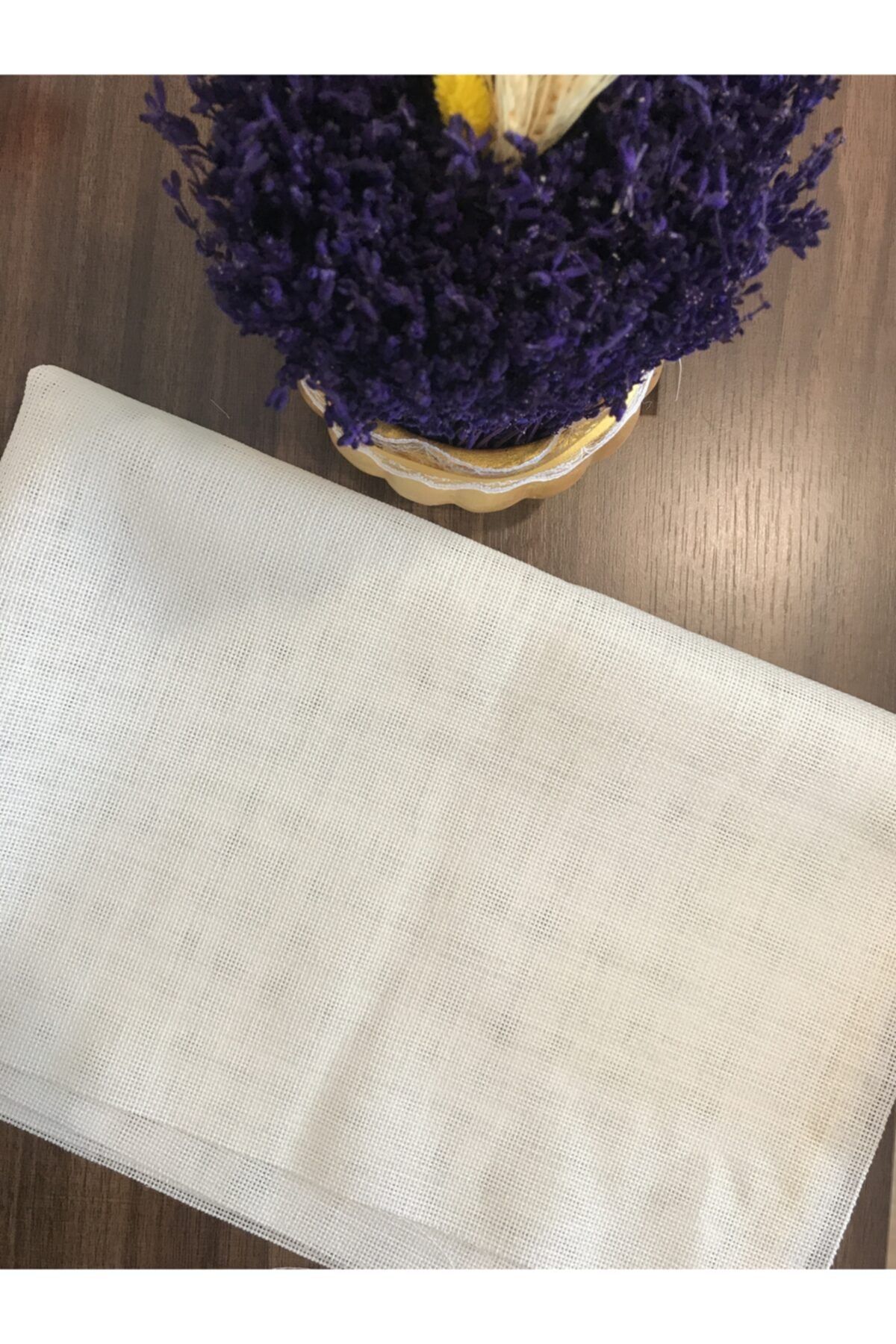 etuval Linen Etamin Punch Ve Pano Kumaşı Kırık Beyaz 100x80