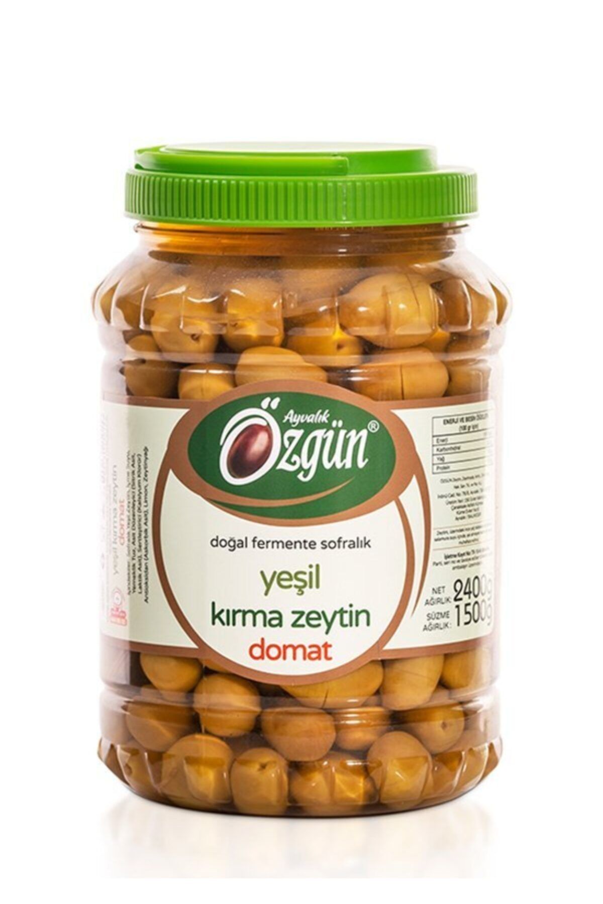 ÖZGÜN ZEYTİN & ZEYTİNYAĞI Pet Domat Kırma Zeytin