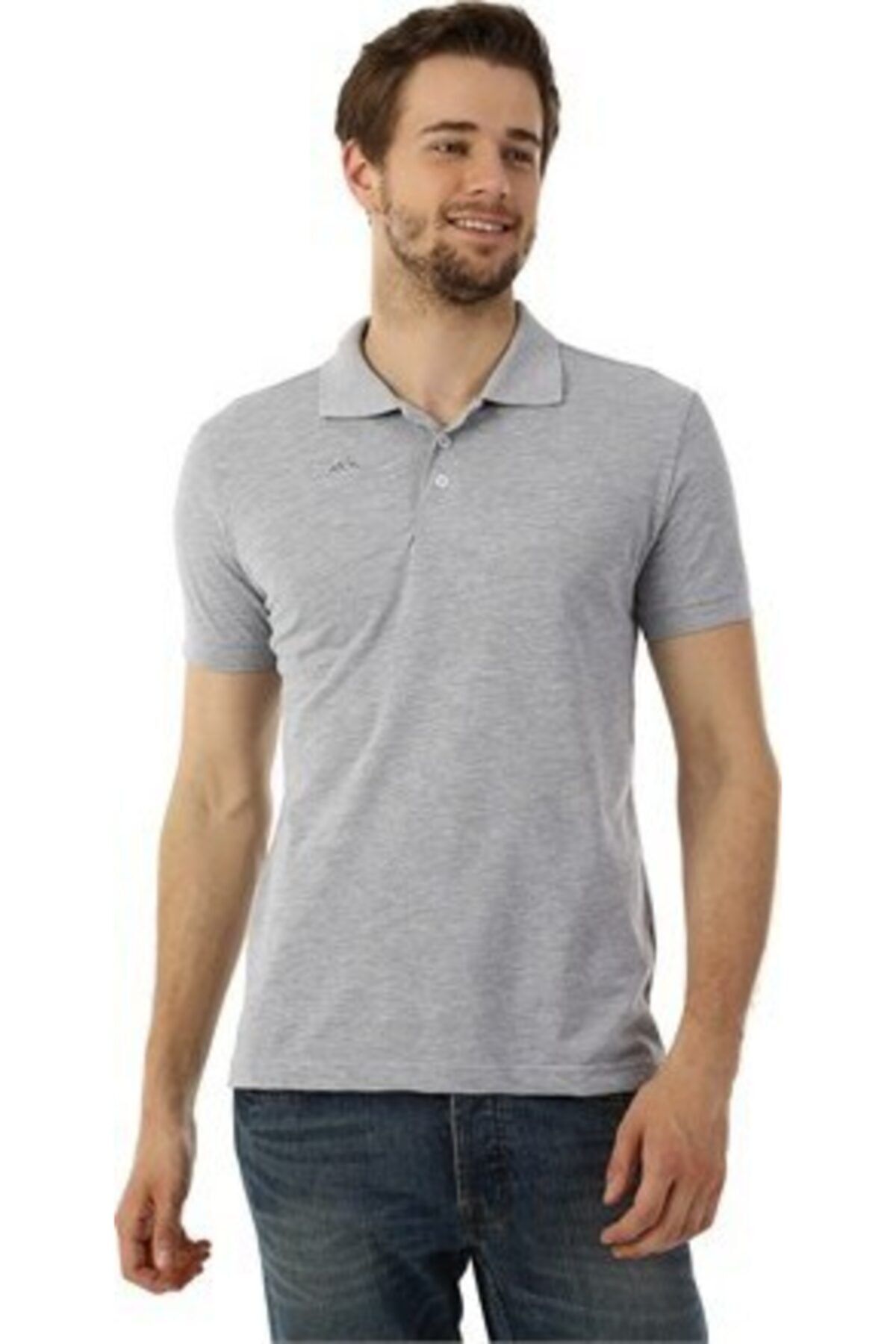mervem T-shirt Polo Yaka Gri