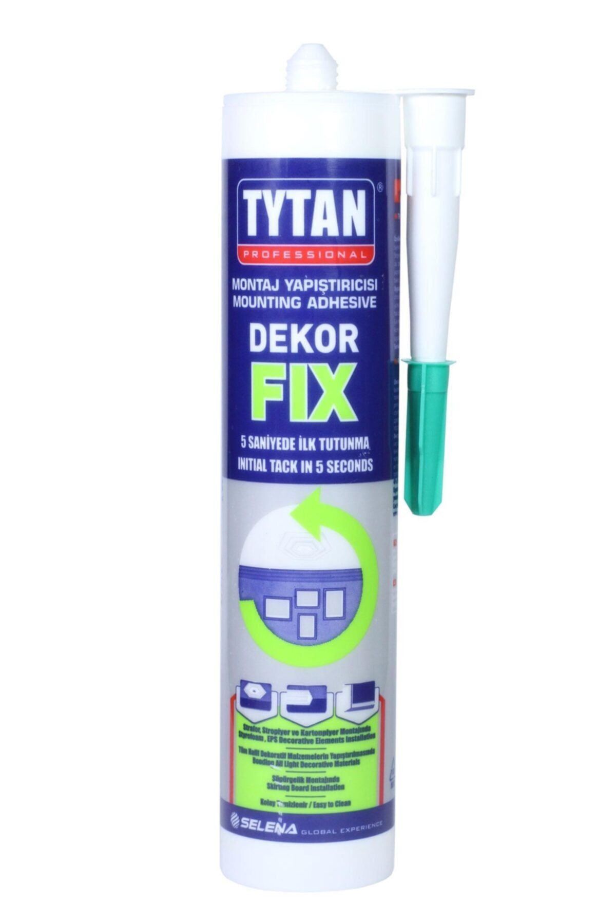 TYTAN 3 Adet Dekor Fix Strafor Montaj Yapıştırıcısı Silikon Tavan Kaplama 310 ml
