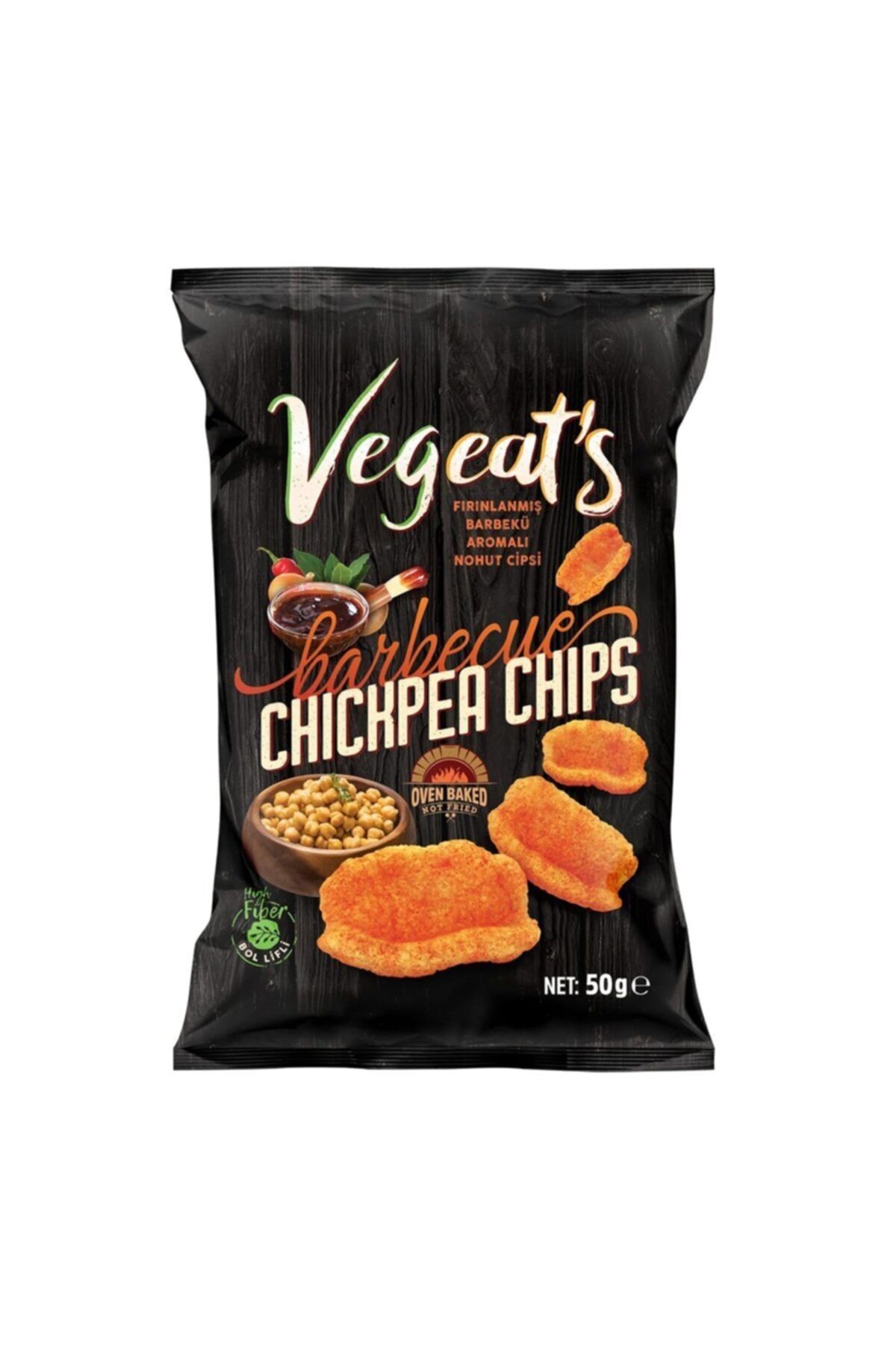 Vegeat's Barbekü Aromalı Fırınlanmış Nohut Cipsi (50 Gr)