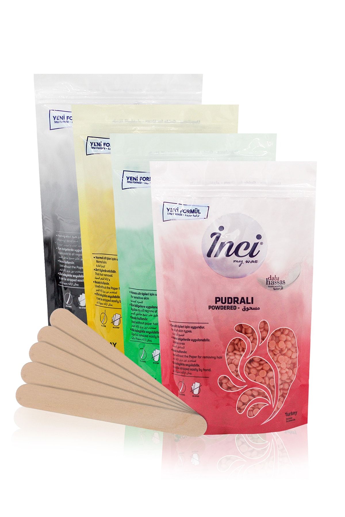 İnci Ağda Azulen, Klasik, Pudralı, Peeling Etkili Siyah - 4 Kutu