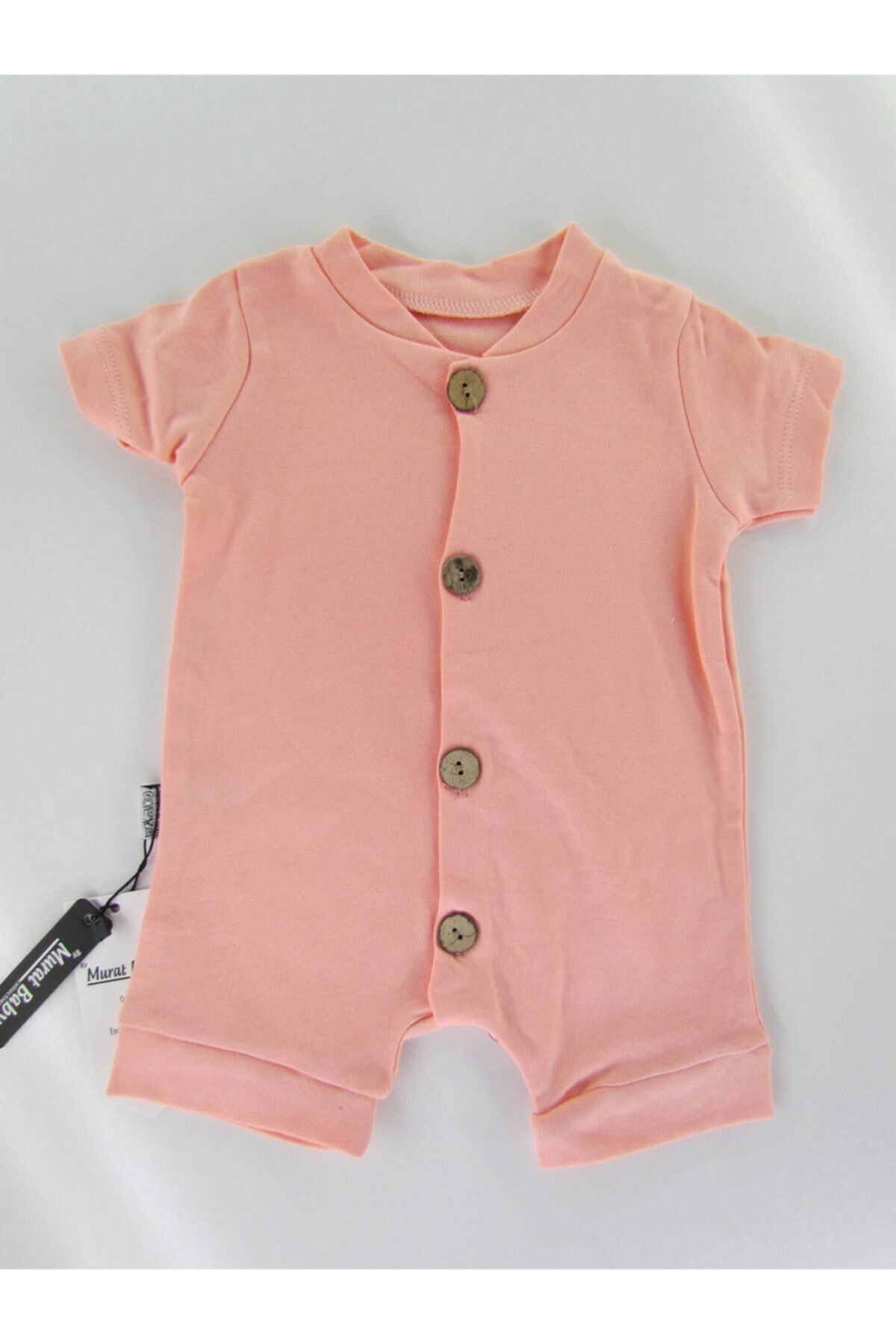 runbaby Murat Baby Düğmeli Kısa Kollu Bebek Tulum