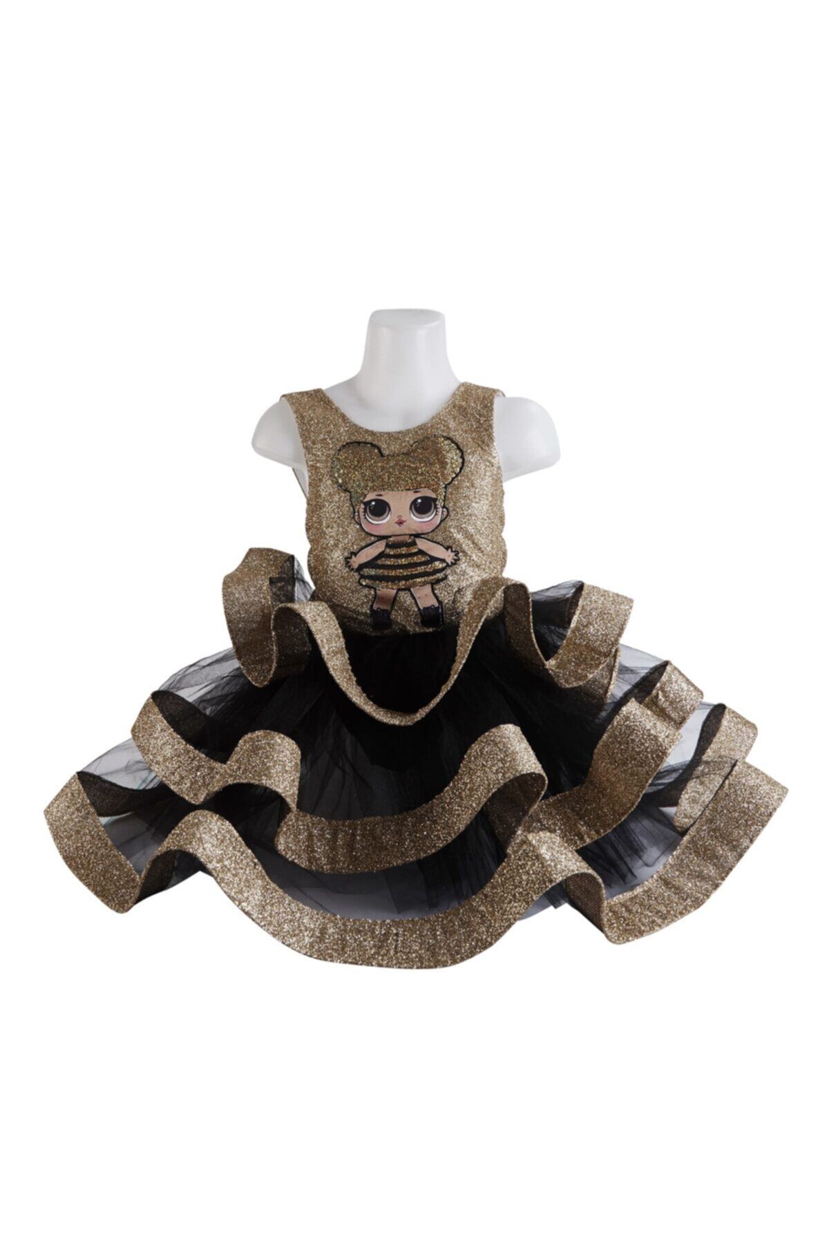 Liyavera SİMLİ BEJ SİYAH LOL BEBEK KOSTÜMÜ ÇOCUK KIYAFETİ