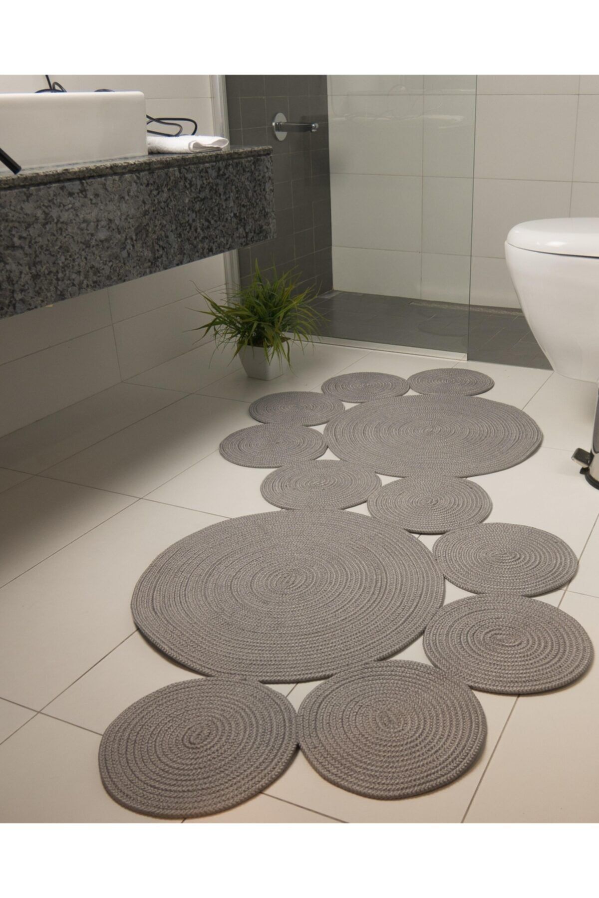 Halımax Milda Jüt Hasırlı Örgü Kilim 65 Halı Açık Gri (EBAT SEÇENEKLİ)