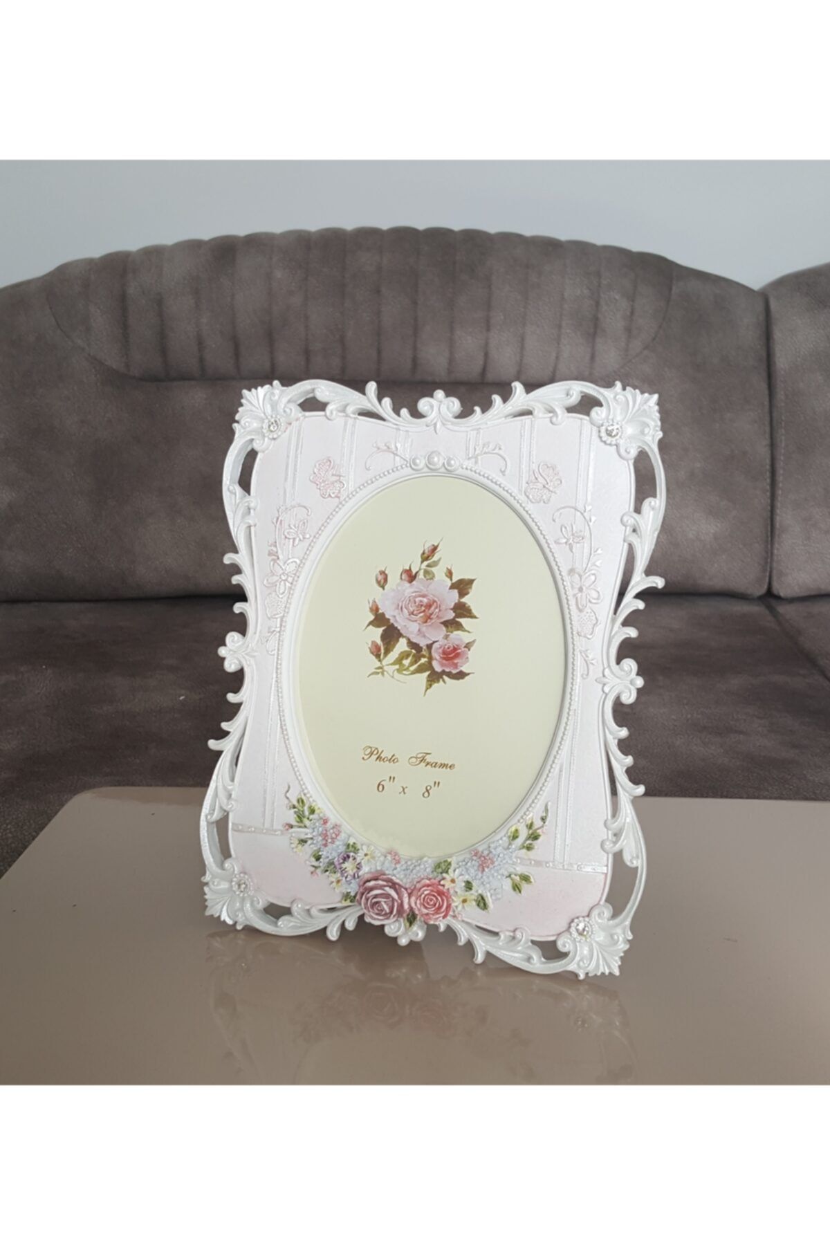 Modafeneri Oval Güllü Resim Çerçeve