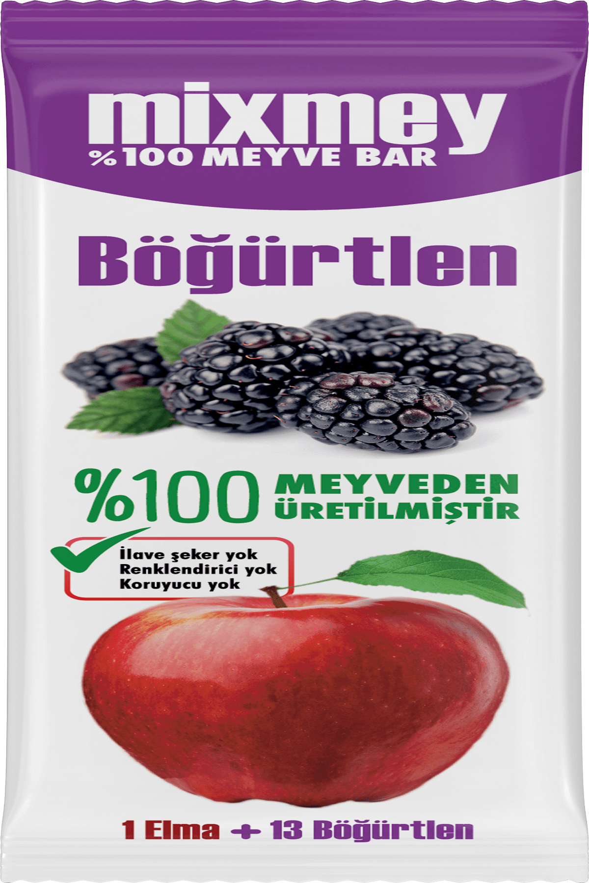mixmey MİXMEY BÖĞÜRTLEN MEYVE BAR 20GR * 24 ADET
