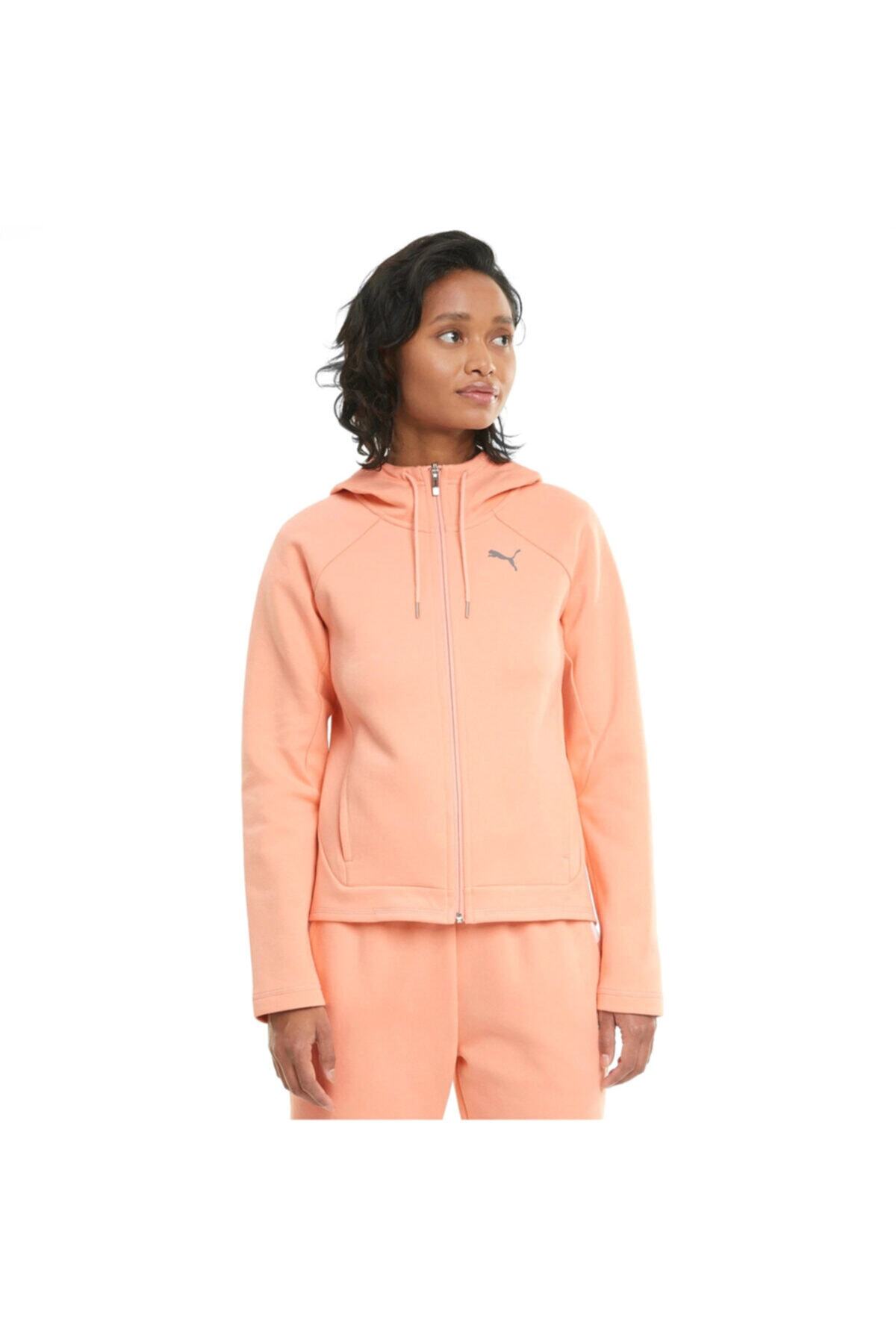 Puma Evostripe Full-Zip Hoodie Kadın Pembe Günlük Stil Sweatshirt 58594526