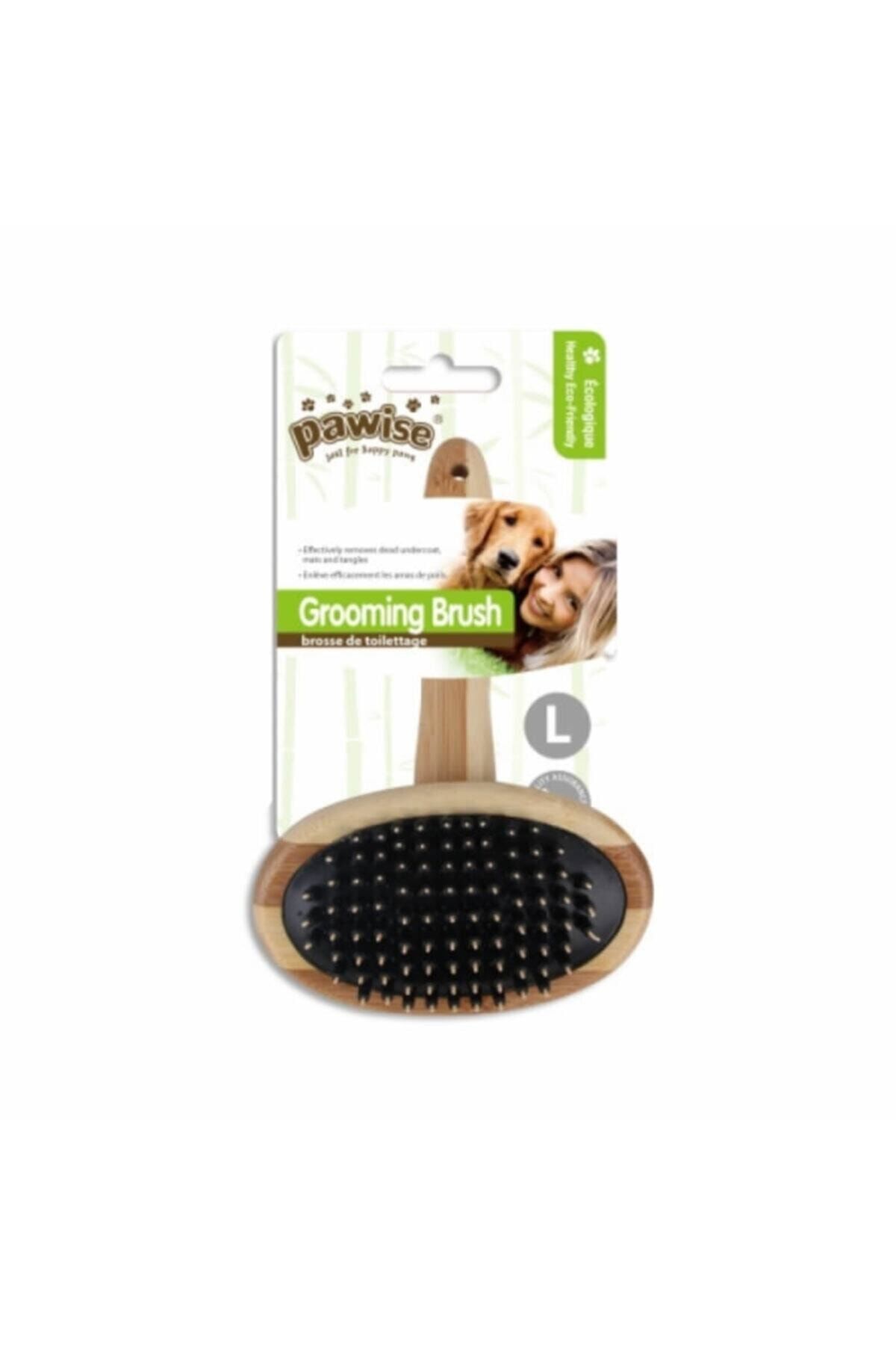 Pawise Ahşap Saplı Plastik Uçlu Köpek Fırçası