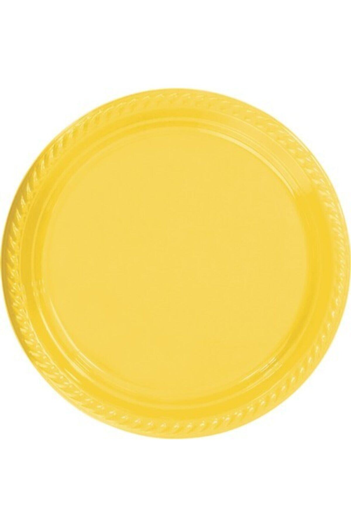 LAUREL DREAM Sarı Plastik Tabak 22 cm 25li