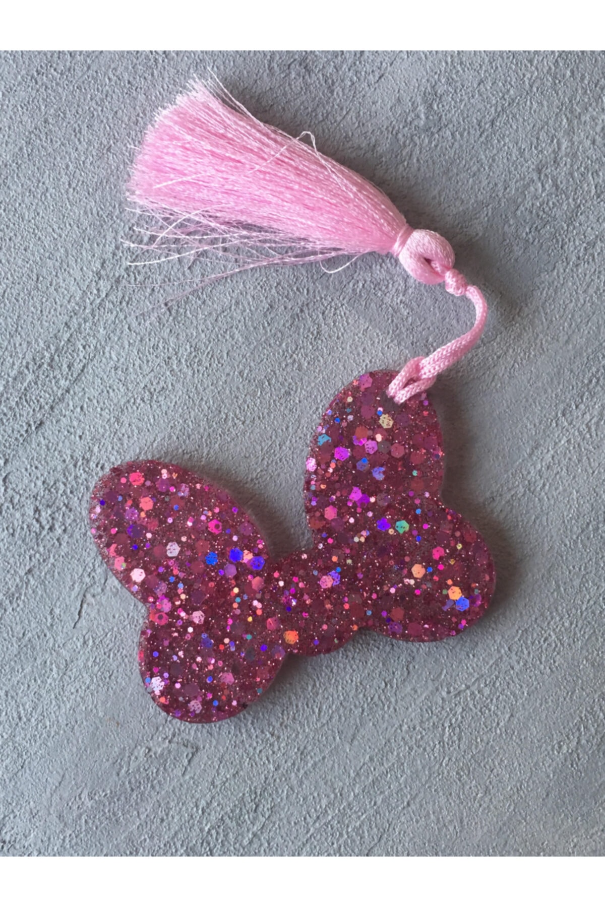 hobikutu atelier Mınnıe Fiyonk Pembe Holografik Simli Kitap Ayracı