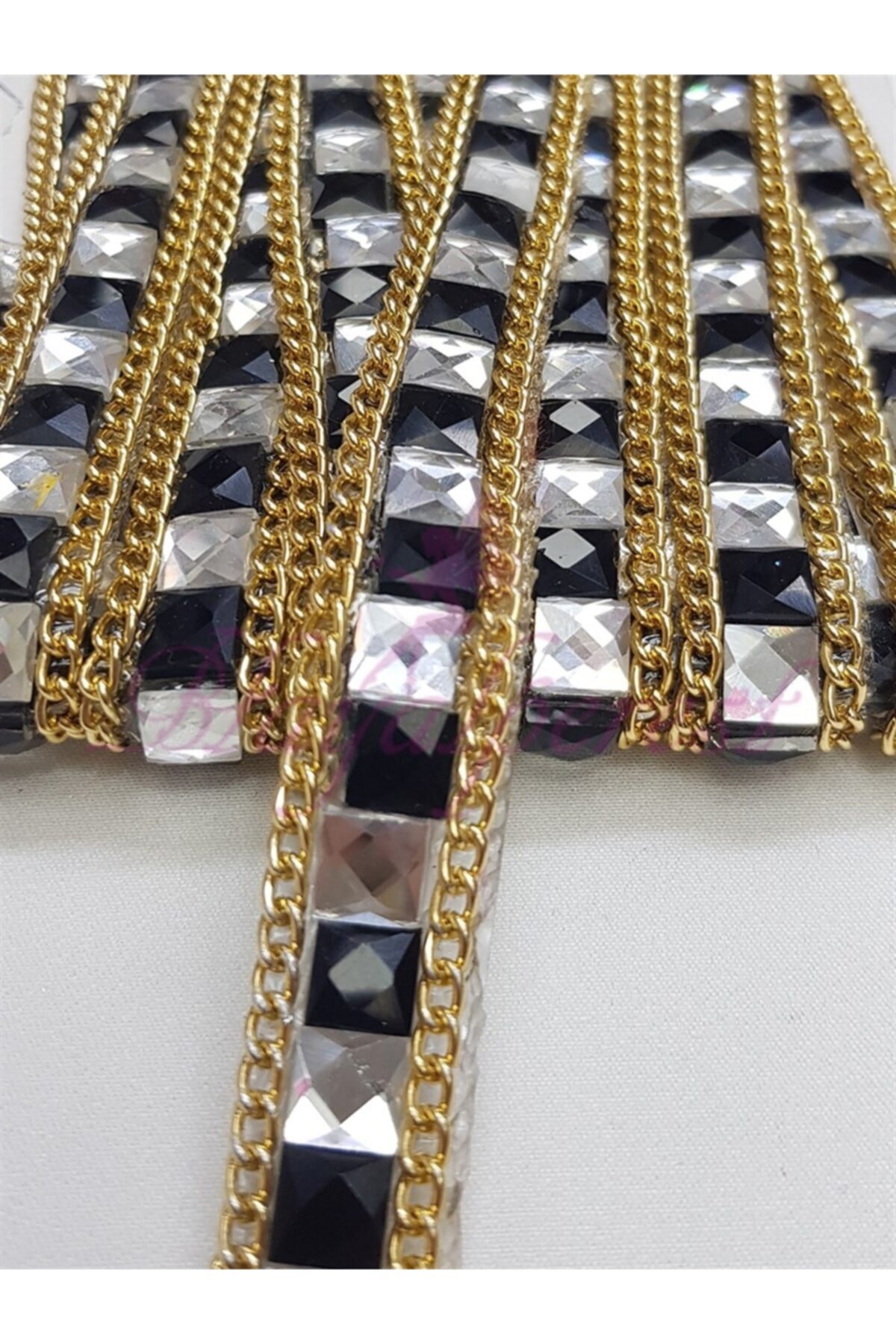 Hobigram Sarı Siyah Ütü İle Yapışan Renkli Şerit 1,5 cm