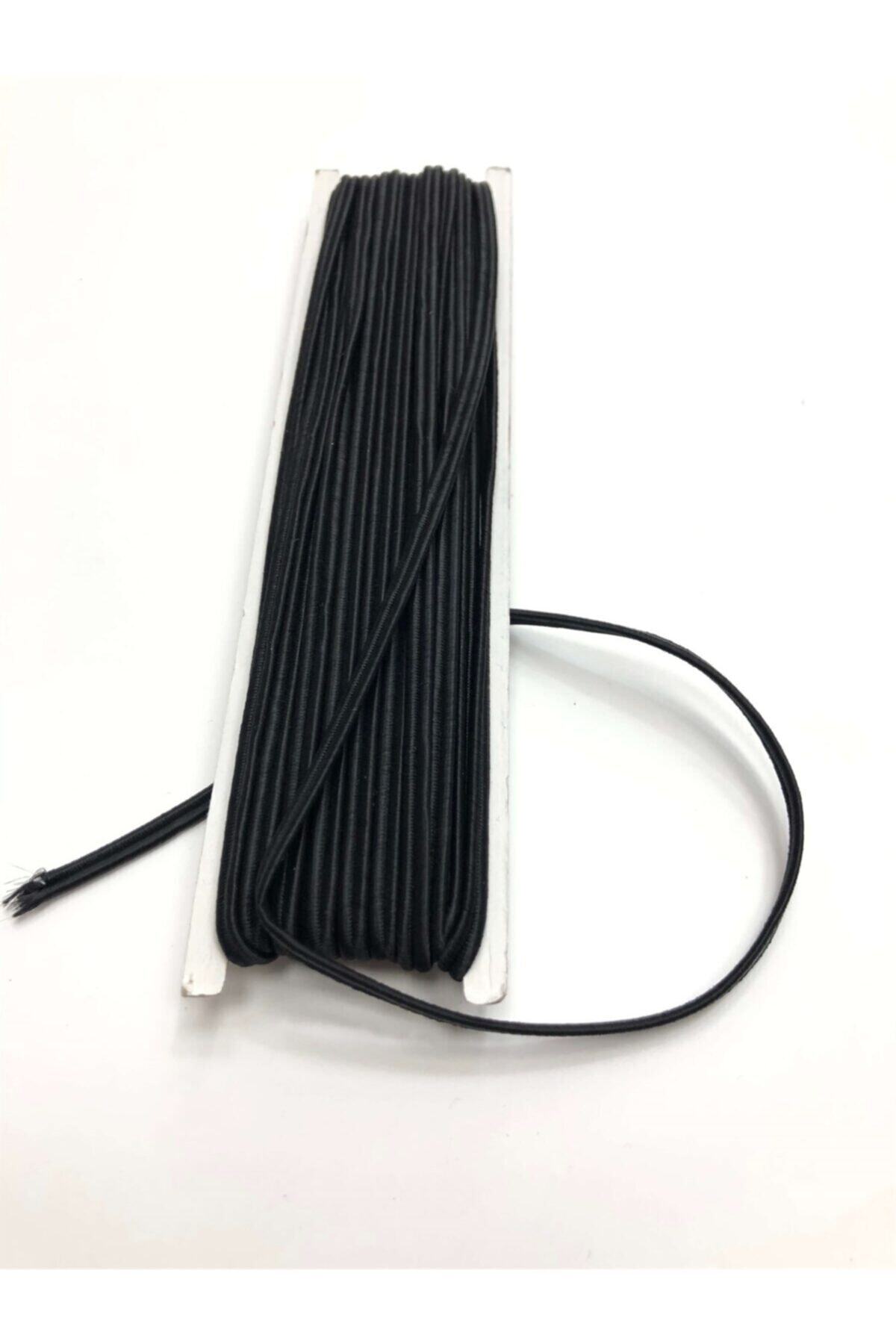 Hobigram Siyah Çift Sıra Bebe Lastiği 0,5 cm 1 m las1001