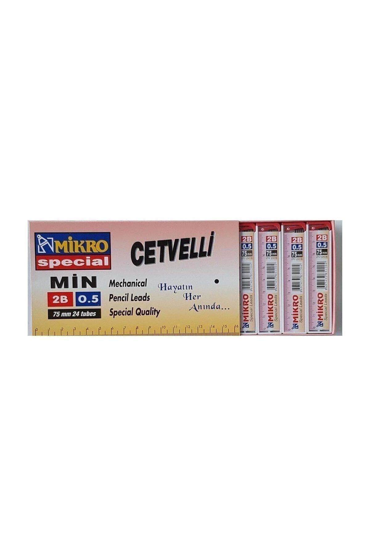 Mikro Min Cetvelli 2b Kalem Ucu 75mm 24 Tüp M-750 Paket