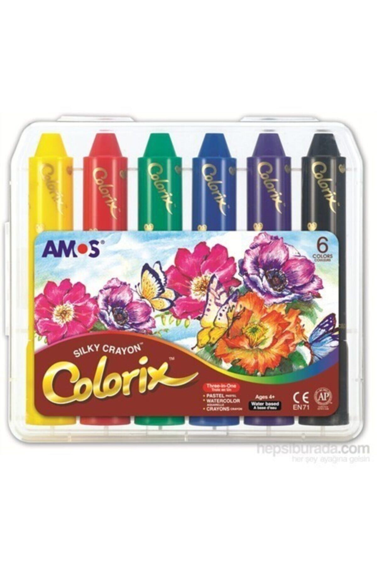 Amos Colorix Pastel Boya 6 Renk Plastik Kutu