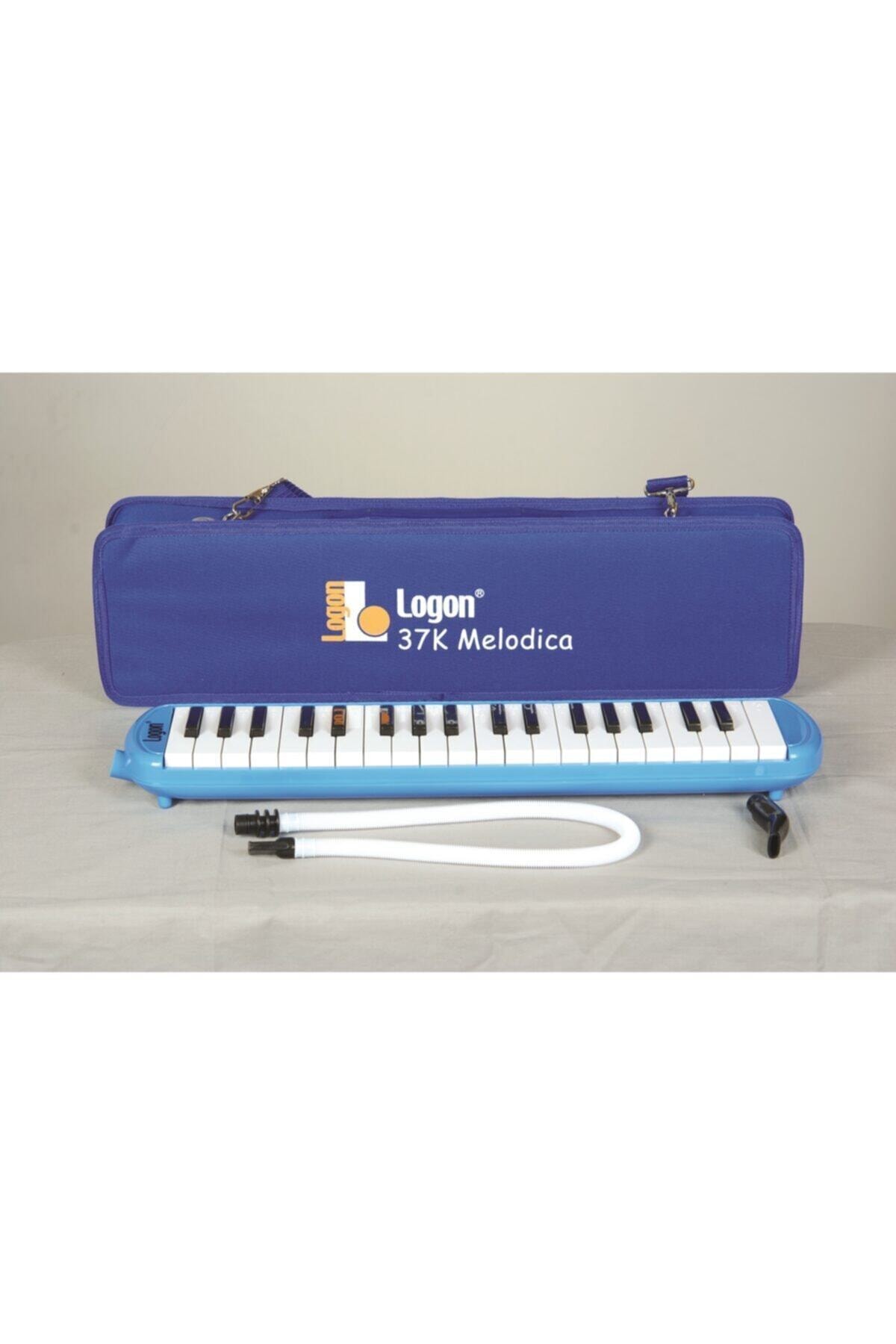 Logon Lg37a Mavi - Turuncu 37 Tuşlu Kabartma Notalı Klavyeli Melodika