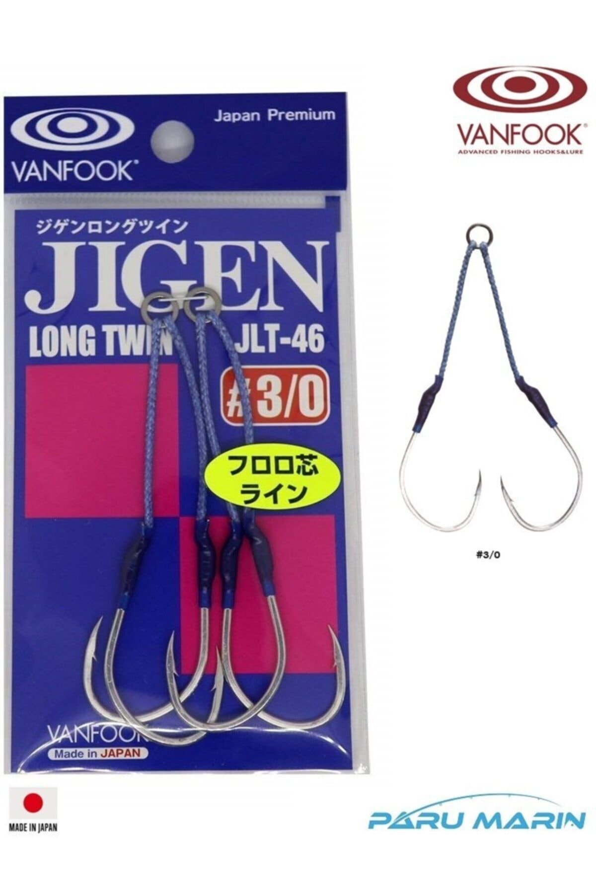VANFOOK Jigen Long Twin Jlt-46 Çiftli Asist Iğne #3/0