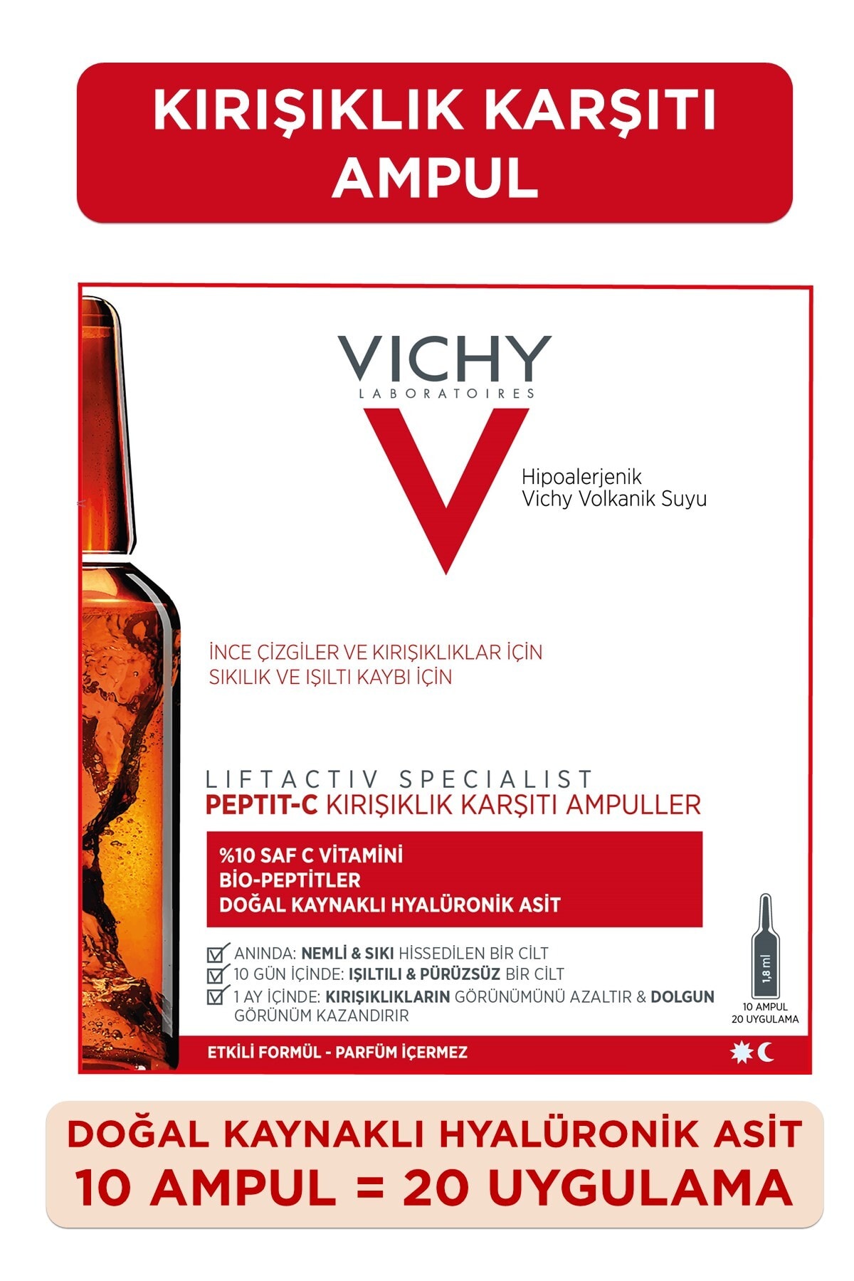 Vichy Liftactiv Peptit-C Kırışıklık Karşıtı Ampul 10 x 1.8 ml 30162990