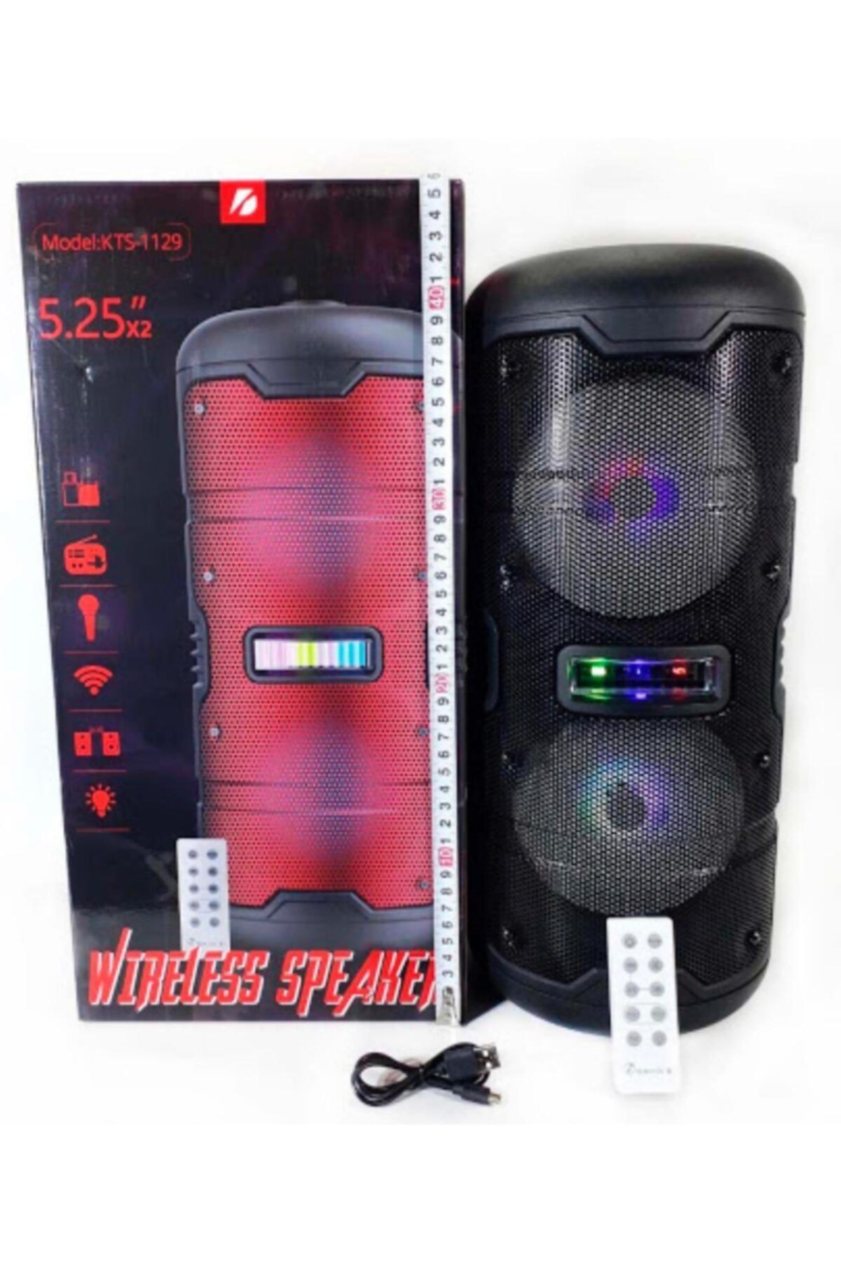 BCA Joyplus Kts-1129 Bluetooth Işıklı Kumandalı Kablosuz Ses Bombası Hoparlör