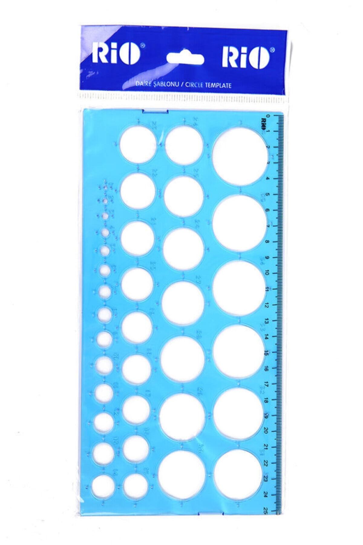 RİO PLASTİK Daire Şablonu 25cm Plastik 1 Adet Mavi