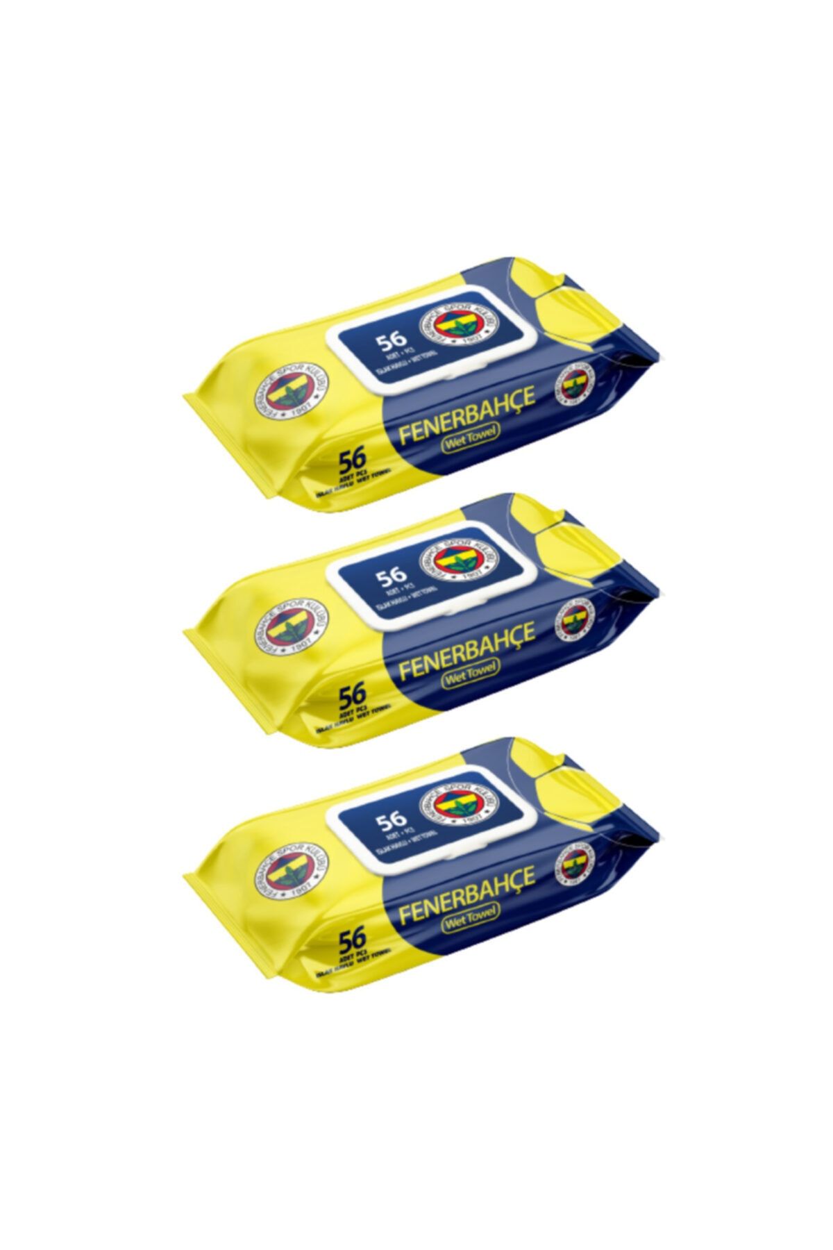 Fenerbahçe Taraftar Islak Mendil 56lı  3lü Paket