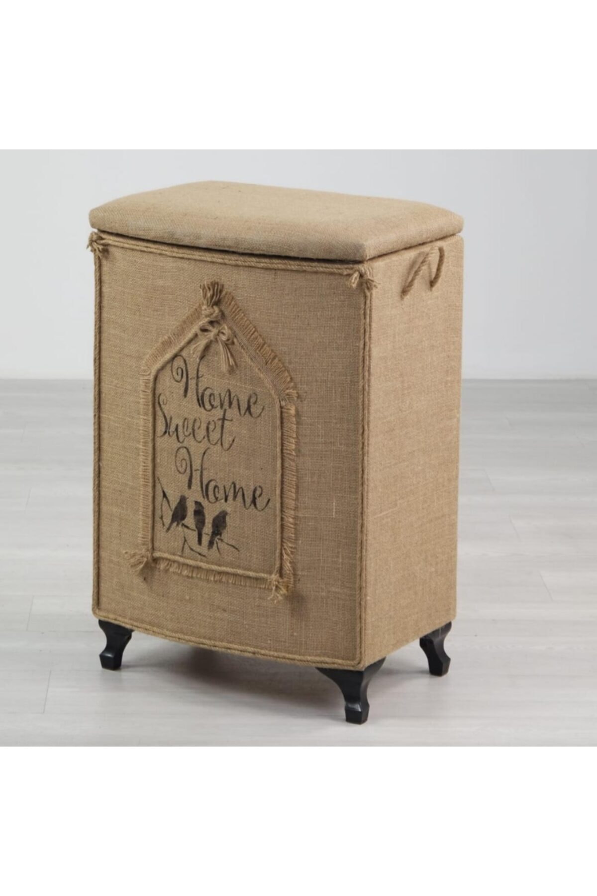 Kırçova Tekstil Şura Kuş Motif Çamaşır Sepeti