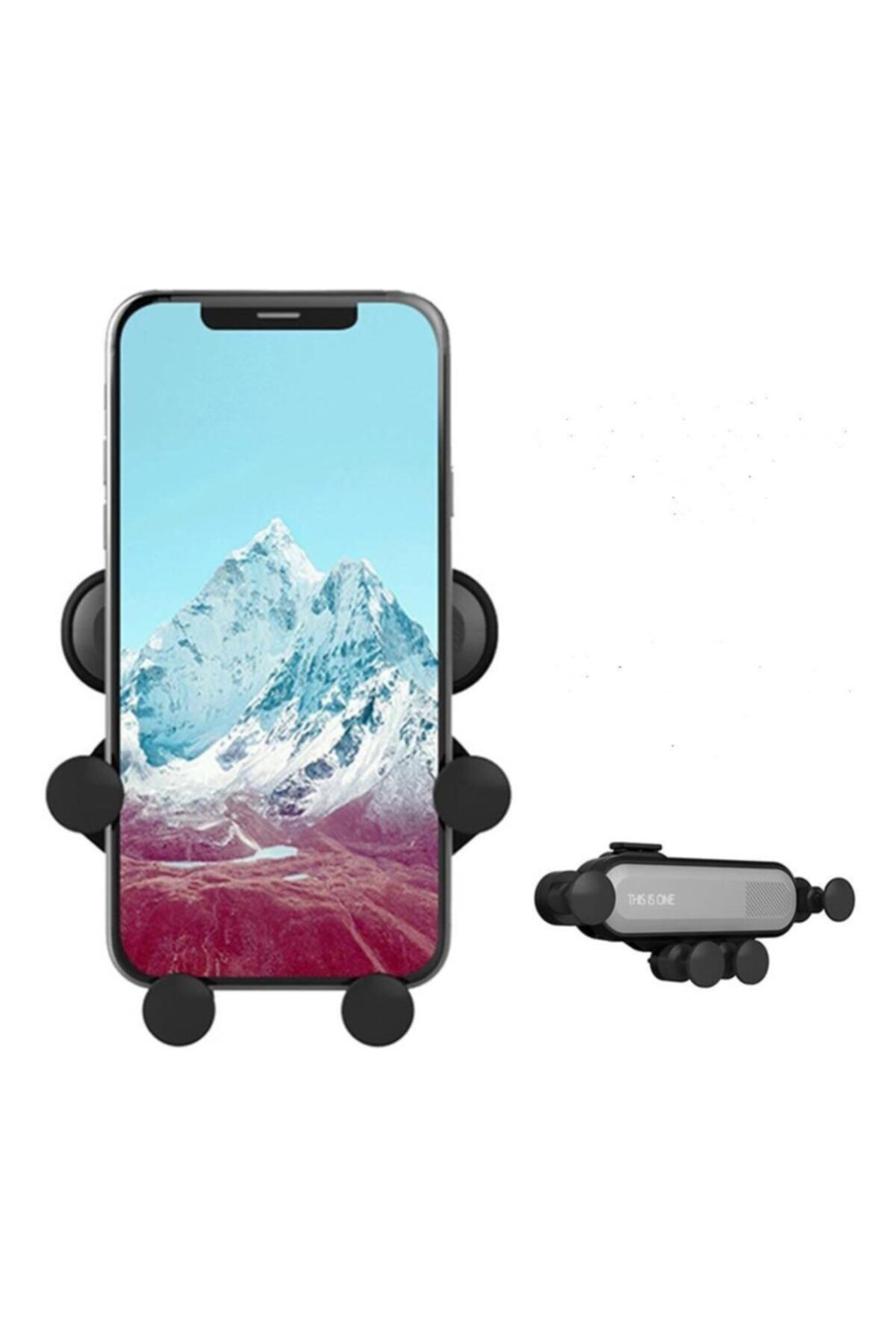 NVZ 4 Nokta Destekli Tasarımlı Araç Içi Gümüş Telefon Tutucu
