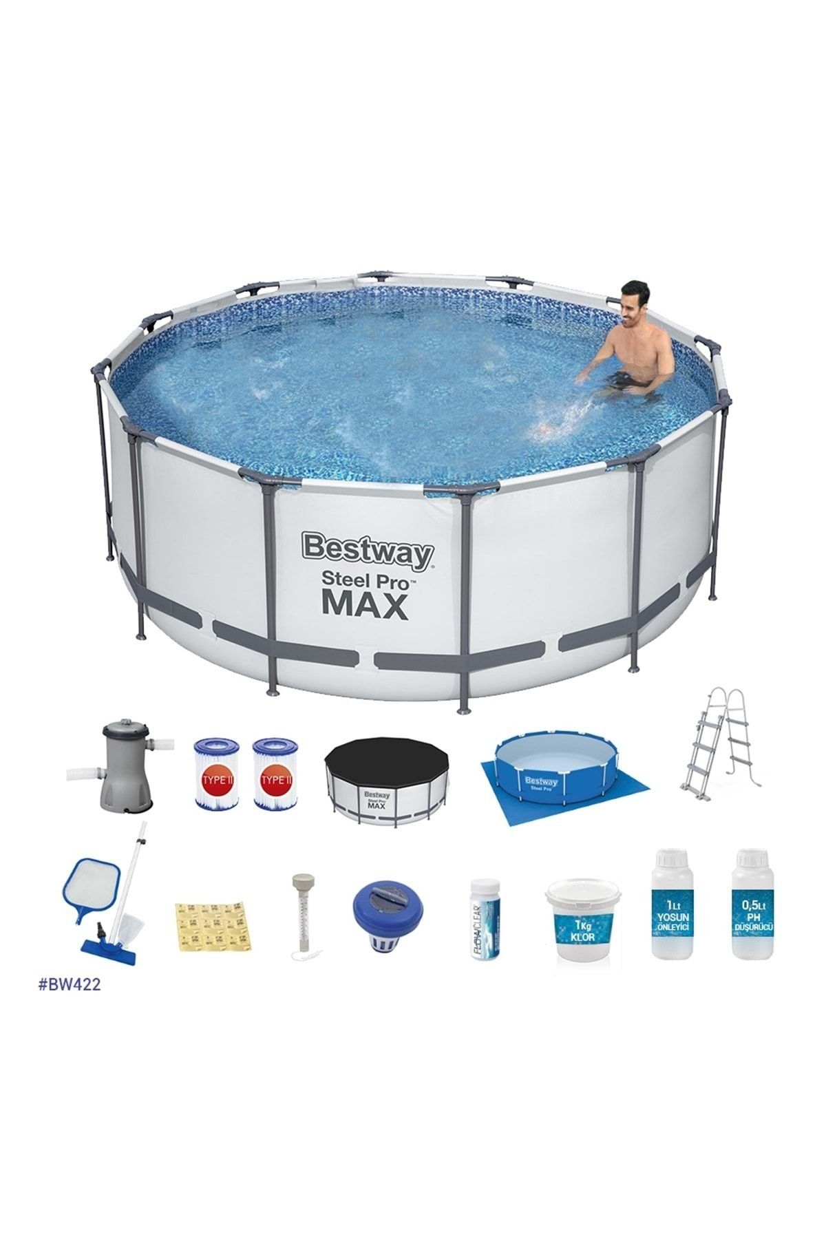 BESTWAY Prefabrik Havuz Seti 366 Cm 122 Cm Bw422