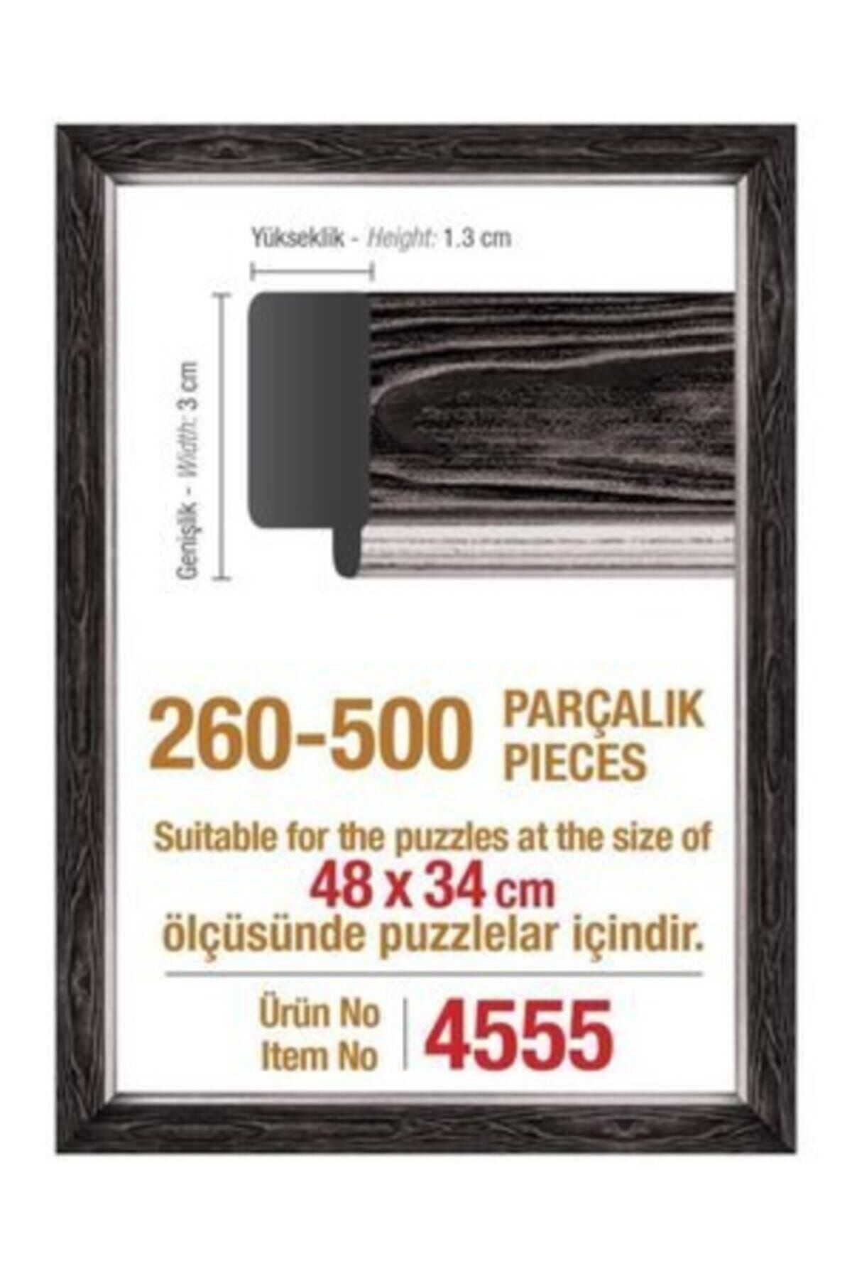 Heidi Art 4555 Siyah 500 Parçalık Hazır Puzzle Çerçevesi /
