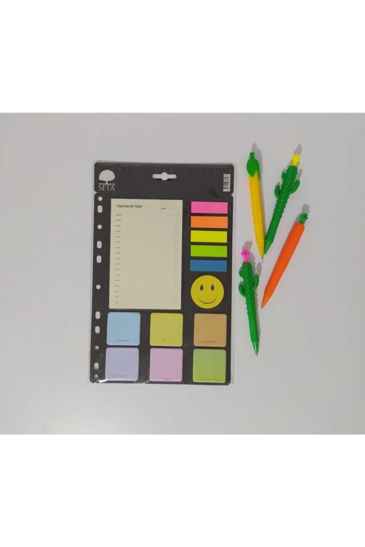 BULUTEX Işaret Bantı Bloknot Yapışkanlı Notluk Postit Seti + 4'lü Vertasil Kalem