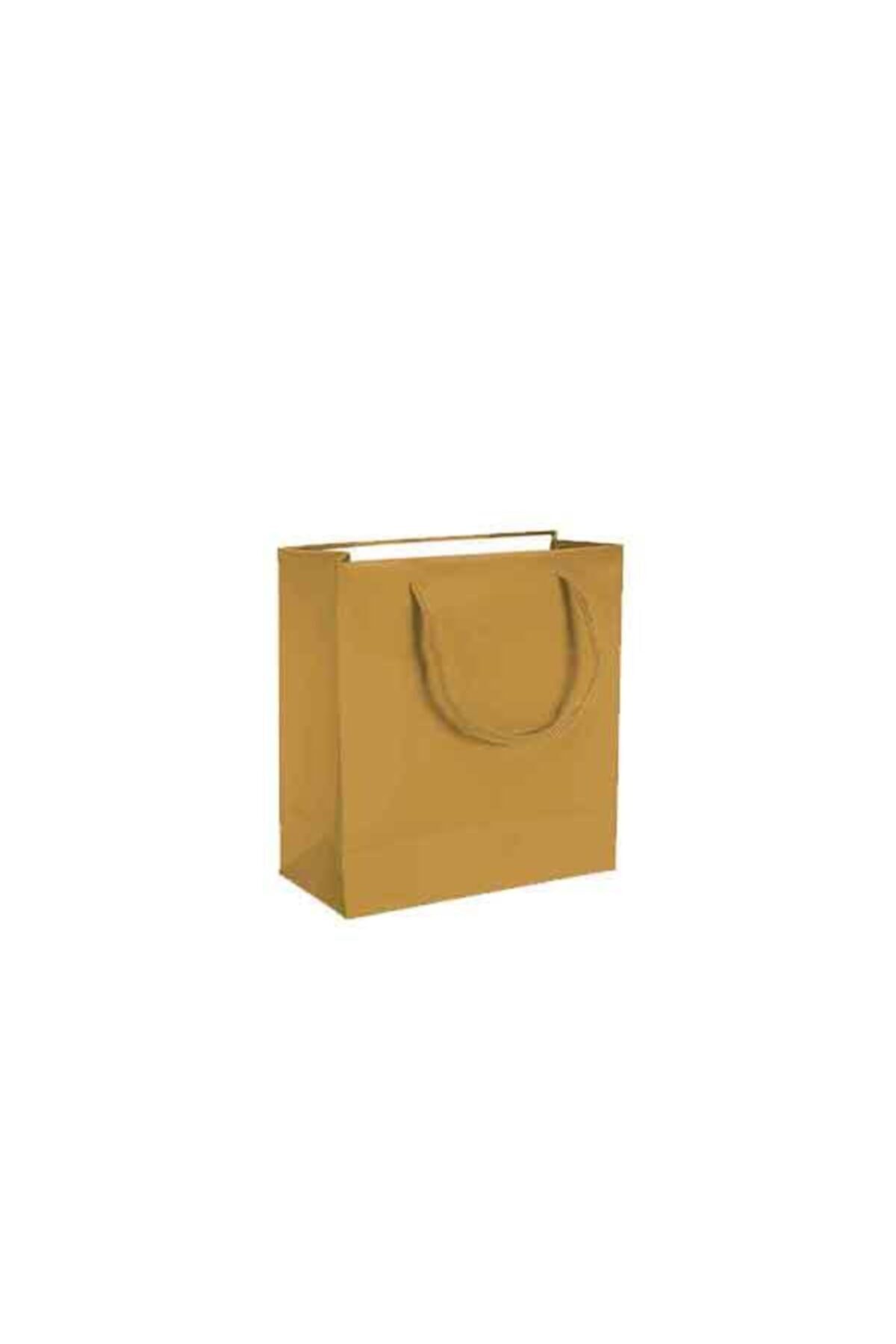 Partioutlet Gold Renk Karton Çanta 50 Adet 11x11cm