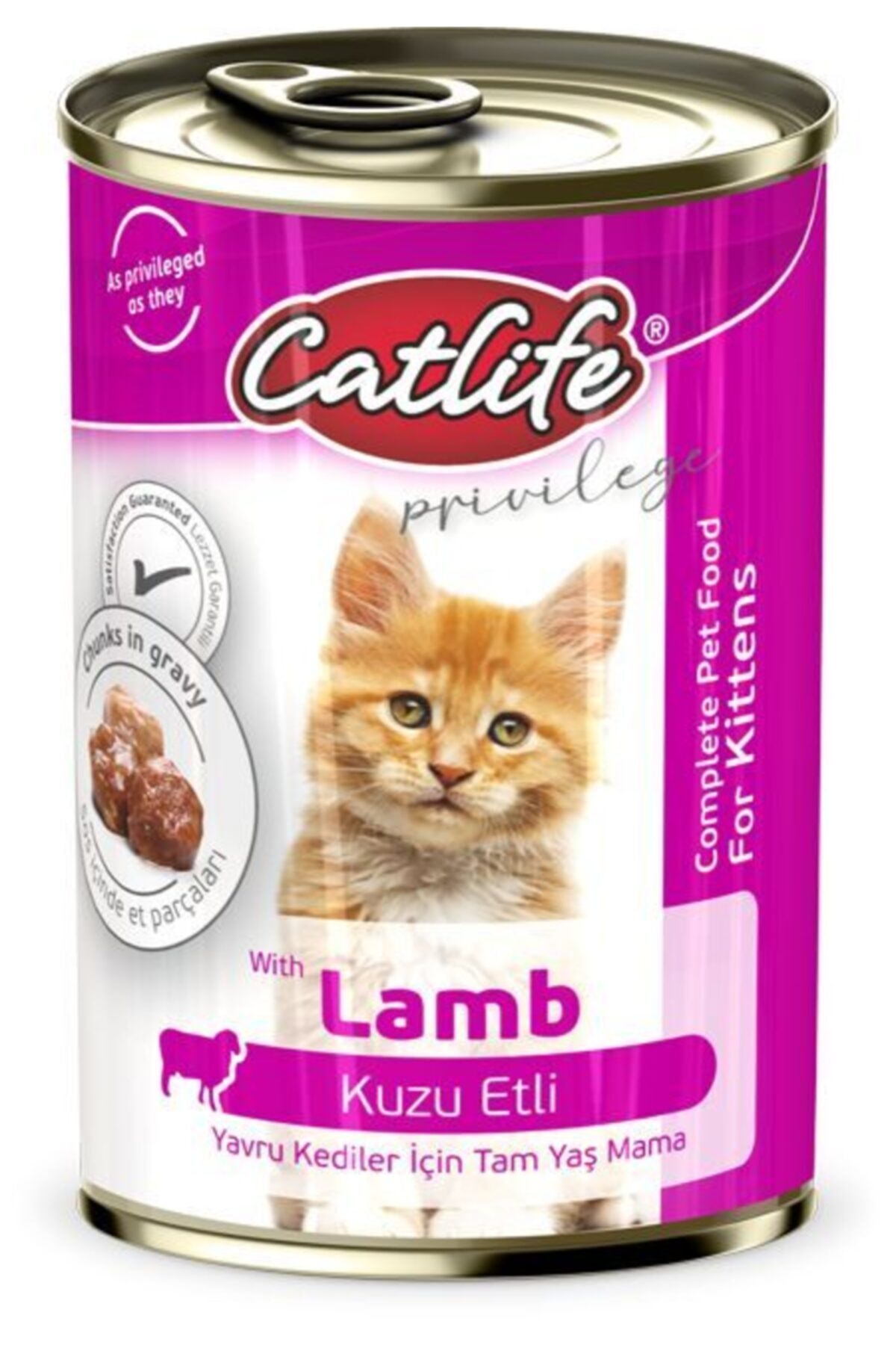 Catlife Kitten Kuzu Etli Konserve 400 Gr. 6 Adet