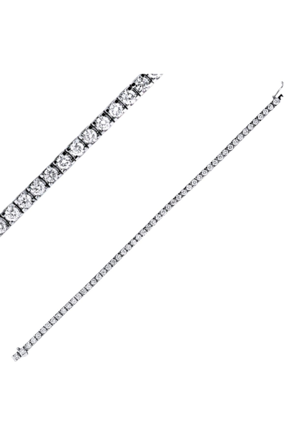 Barok Diamond Pırlanta Su Yolu Bileklik 4.24 Ct. E Vs 18k