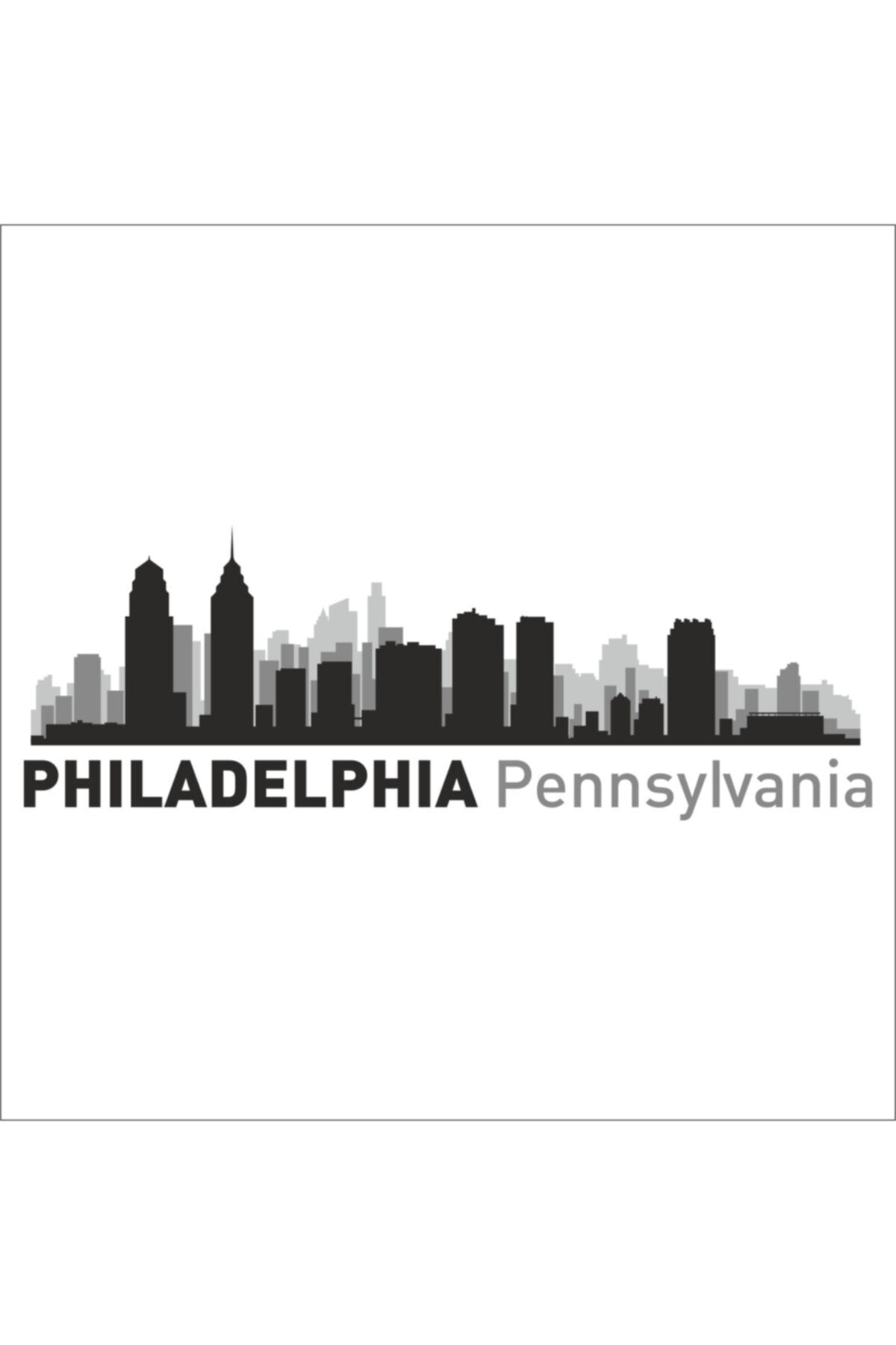 TECHNOPA Philadelphia Pensilvanya Folyo Sticker 122 30cm Uzunluk