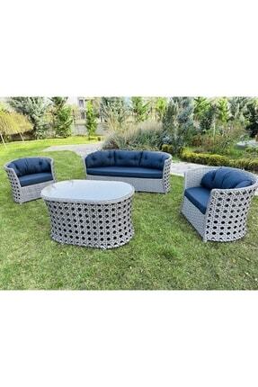 Monalin Mobilya Comfort 5 Kişilik Rattan El Örgüsü Bahçe & Balkon & Teras Lüks Oturma Grubu Image 0