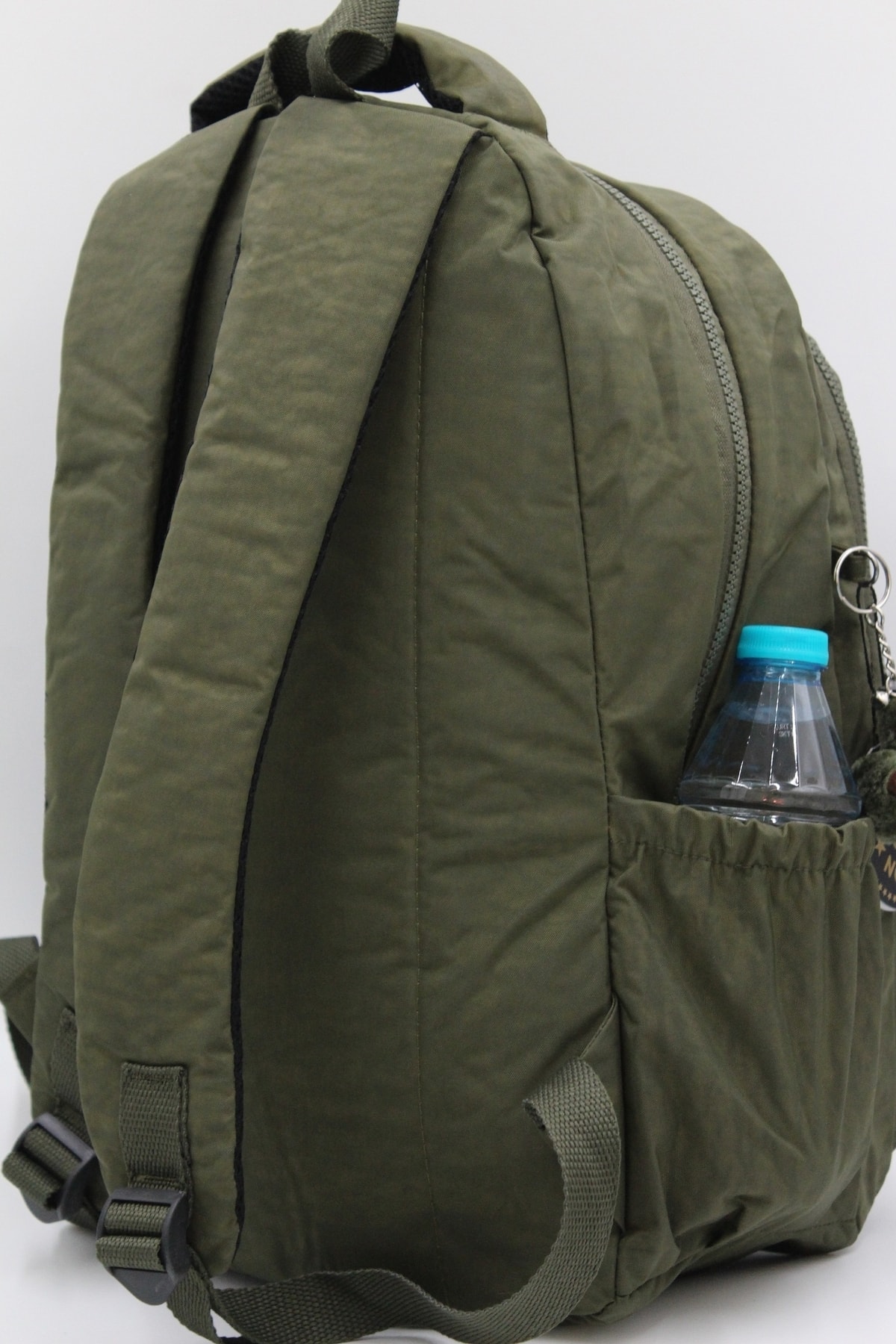 کیف مدرسه پارچه ای ضد آب 2200 خاکی کوله پشتی مدرسه یونیسکس