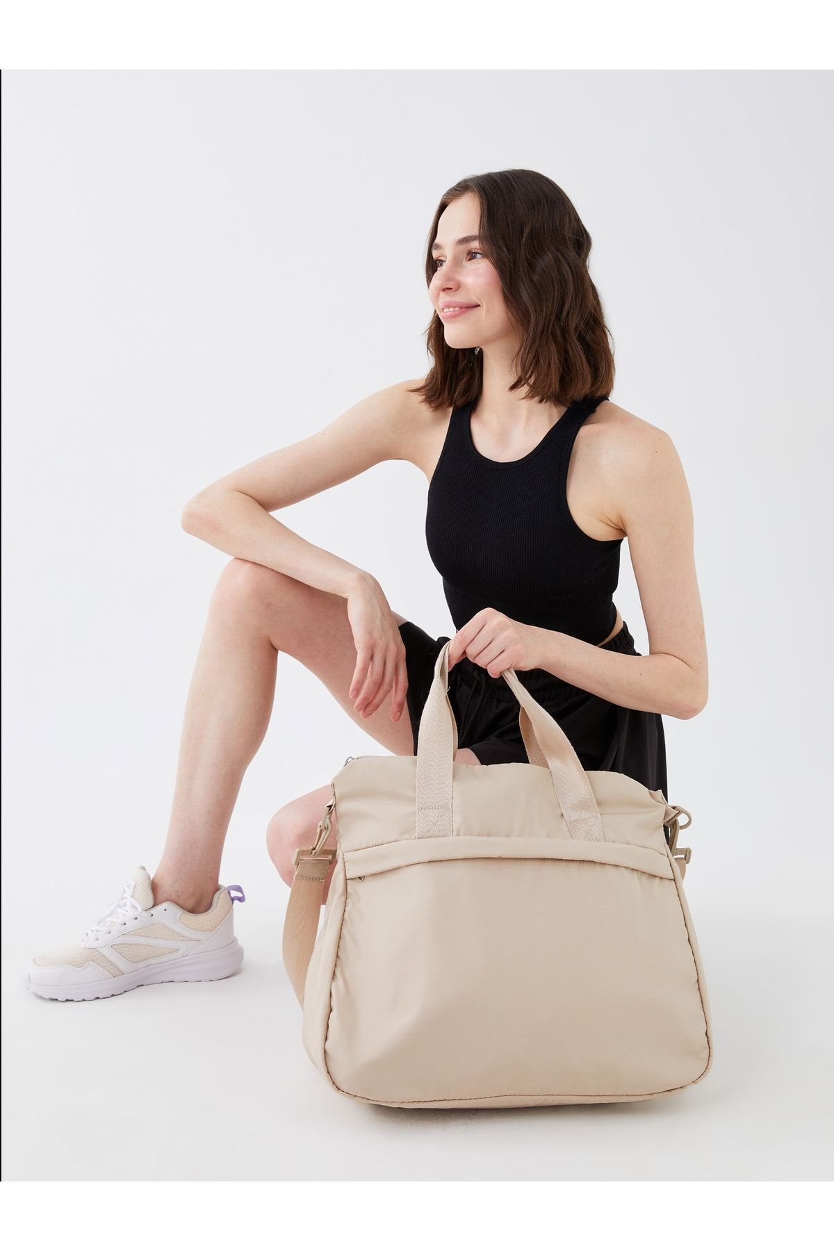 LC WAIKIKI Beige Leather Look Womens Shoulder Bag